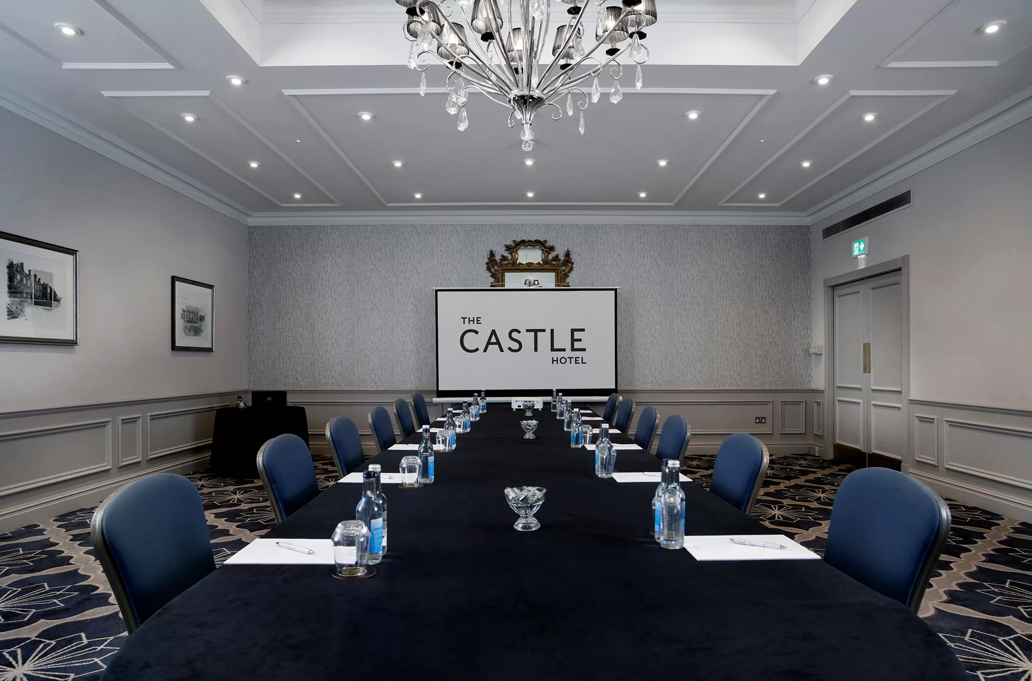 Boardroom at The Castle Hotel Windsor, elegant setup for corporate events and meetings.