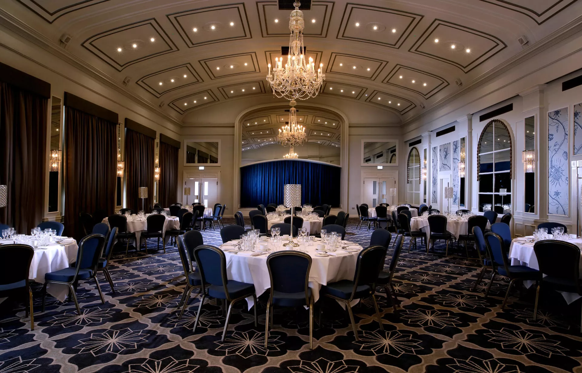 Elegant boardroom at The Castle Hotel Windsor, ideal for corporate events and upscale dinners.
