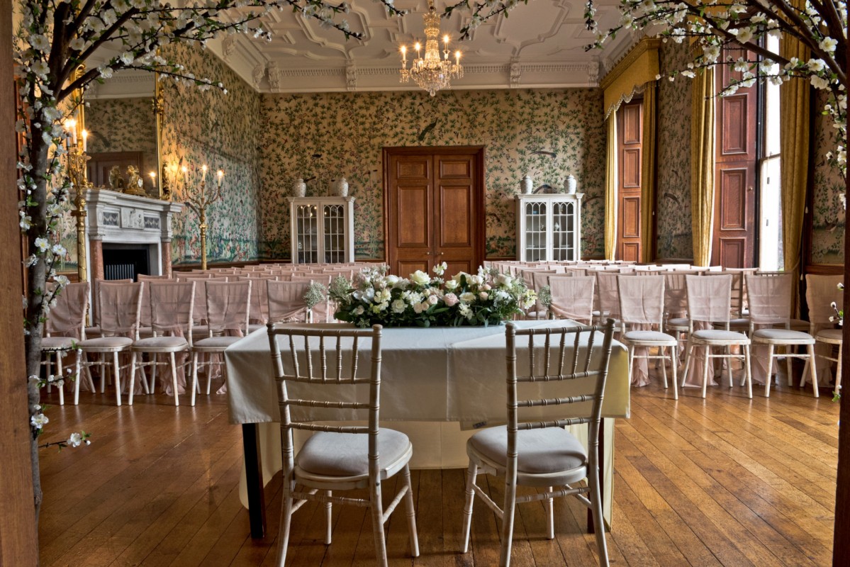 Elegant dining room at Sandon Hall, perfect for intimate gatherings and ceremonies.