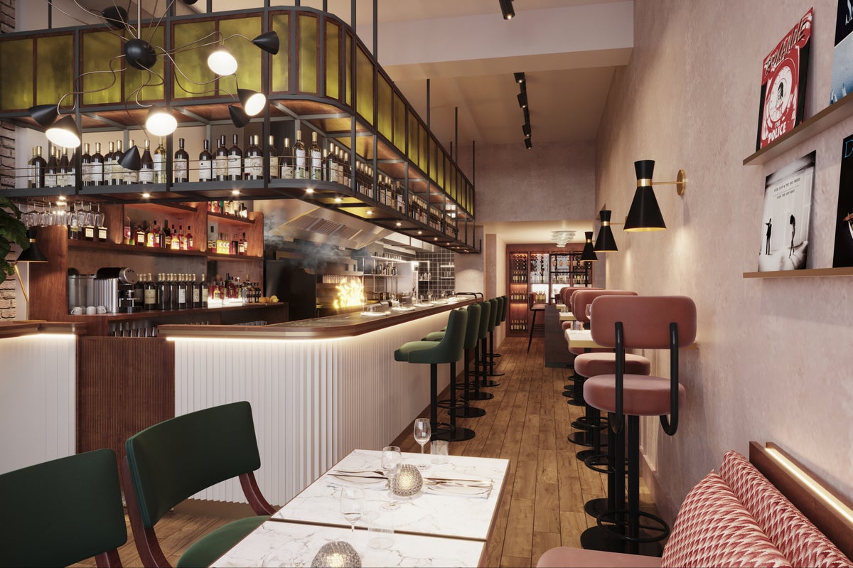 Stylish bar in Caia London, ideal for networking events and intimate gatherings.