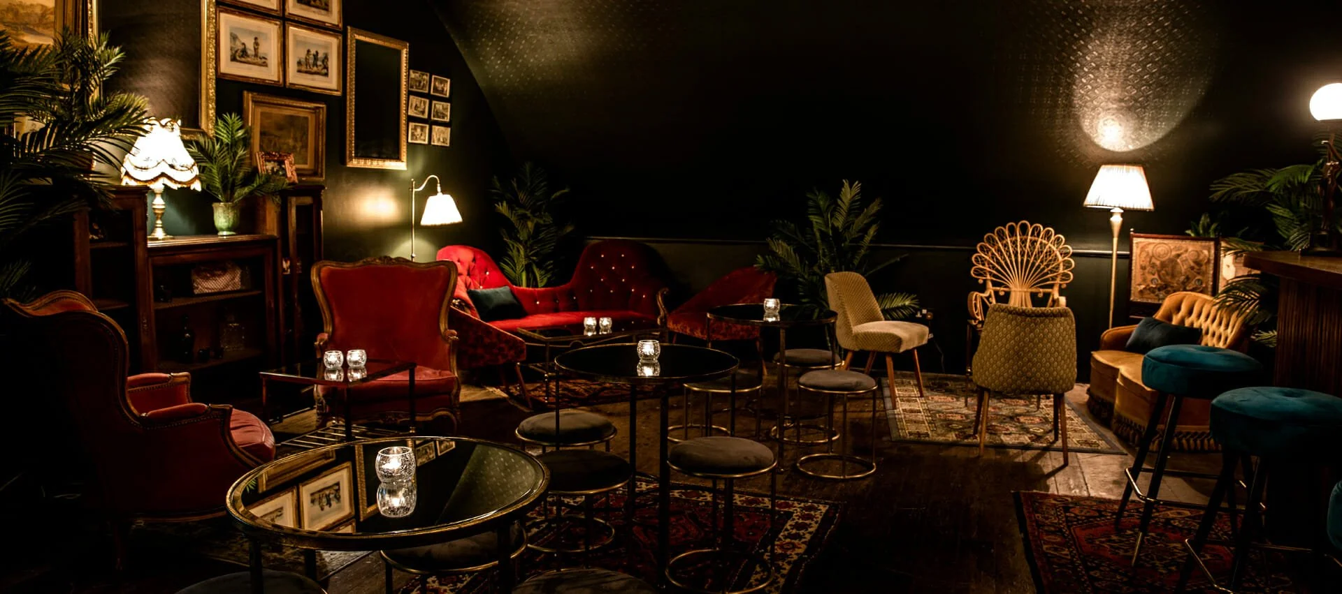 Stylish Green Room lounge in Caia London, ideal for networking events and gatherings.