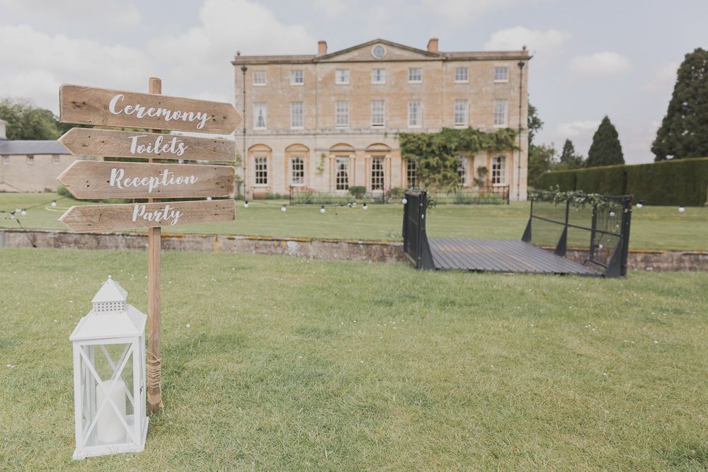 Outdoor Peach Wedding at Courteenhall ...