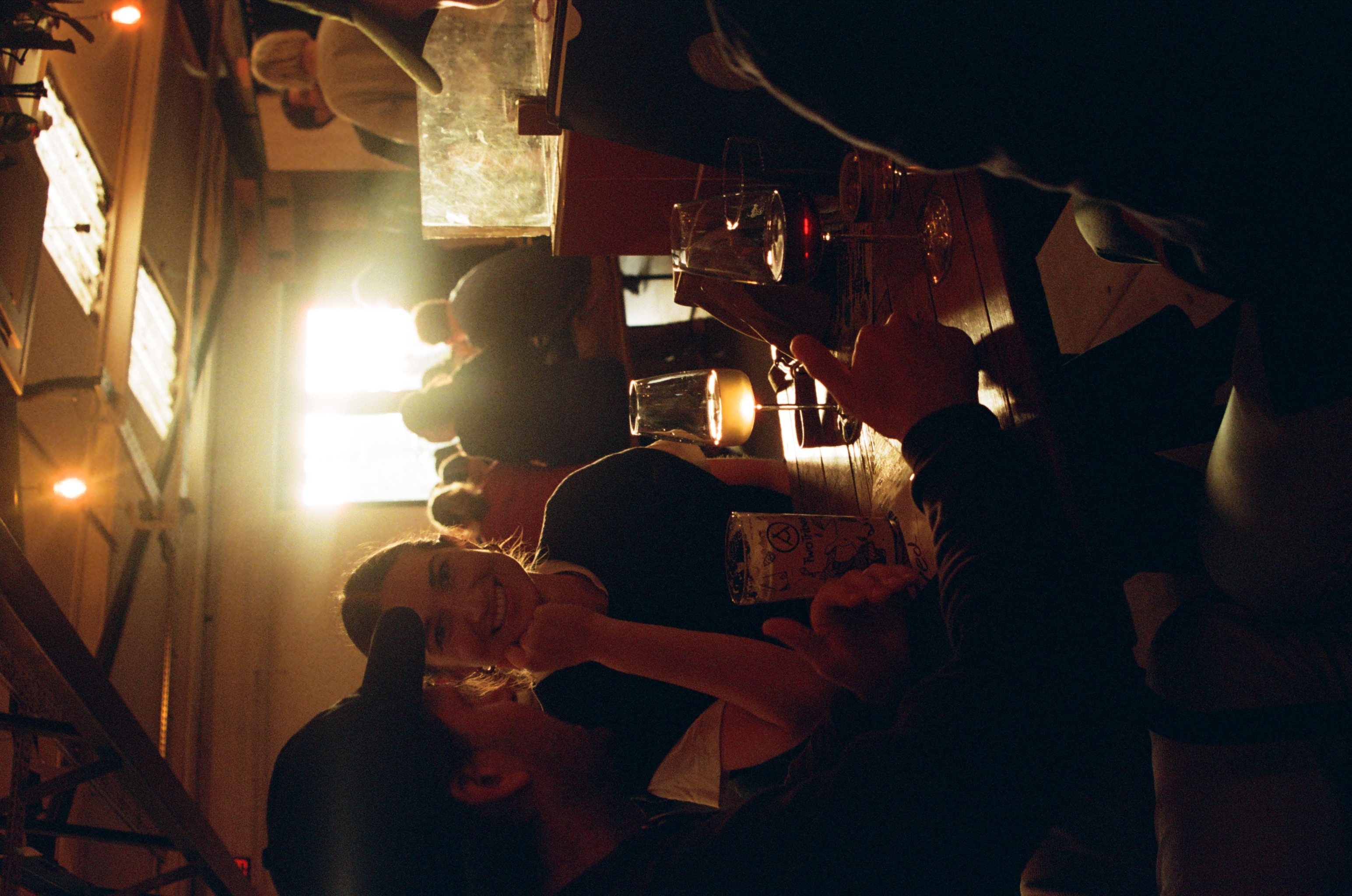 Hackney Wick Hangout at The Cause, warm lighting, networking event for community engagement.