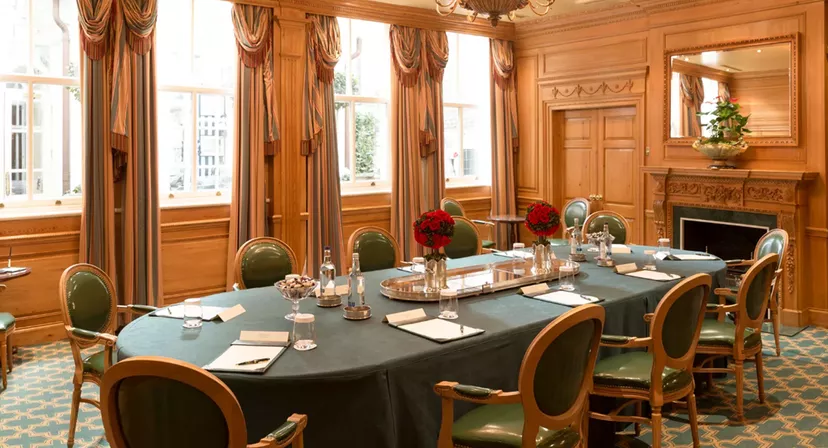 Elegant meeting room at The Milestone Hotel, perfect for weddings and corporate events.