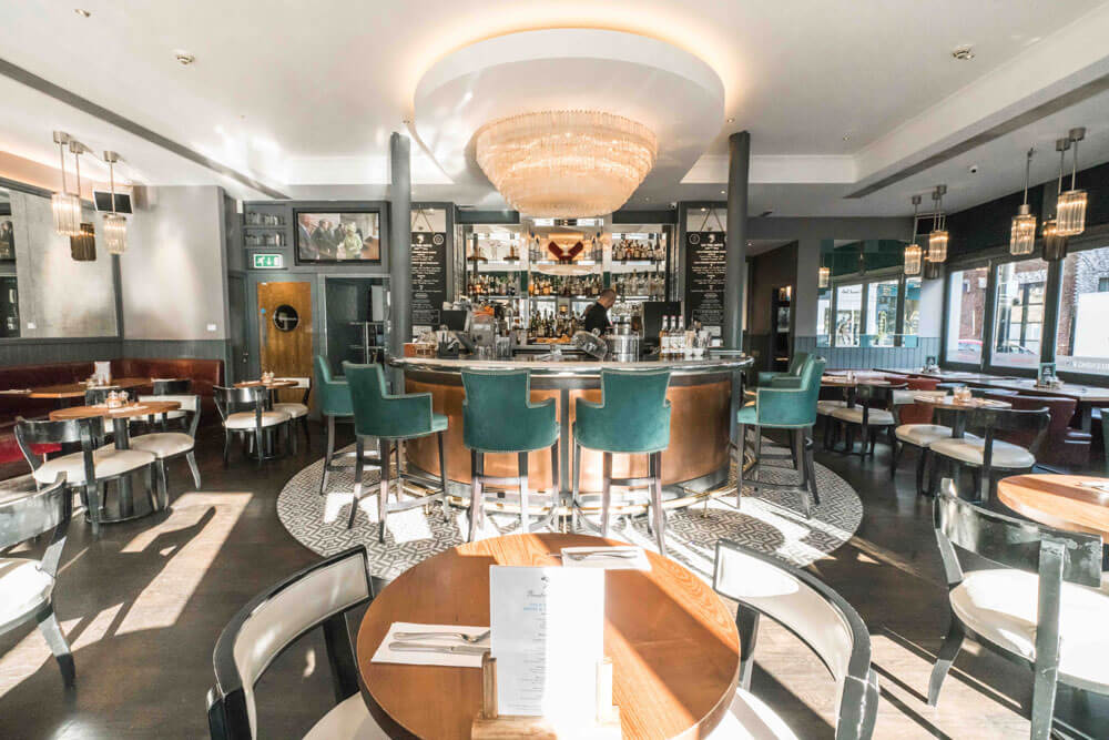 Stylish Club Room at Beaufort House Chelsea, ideal for networking events and private dinners.