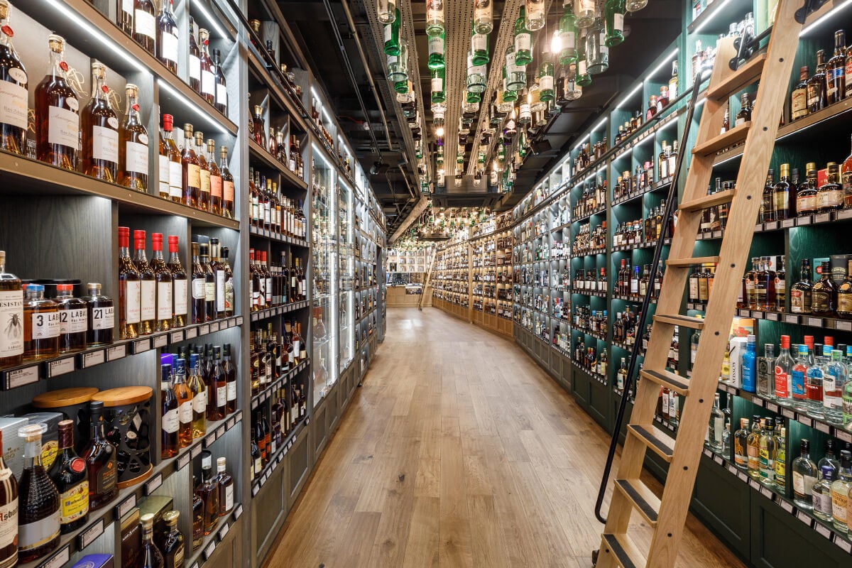 Bottle Shop in The Distillery London with whiskey collection for private tastings and events.