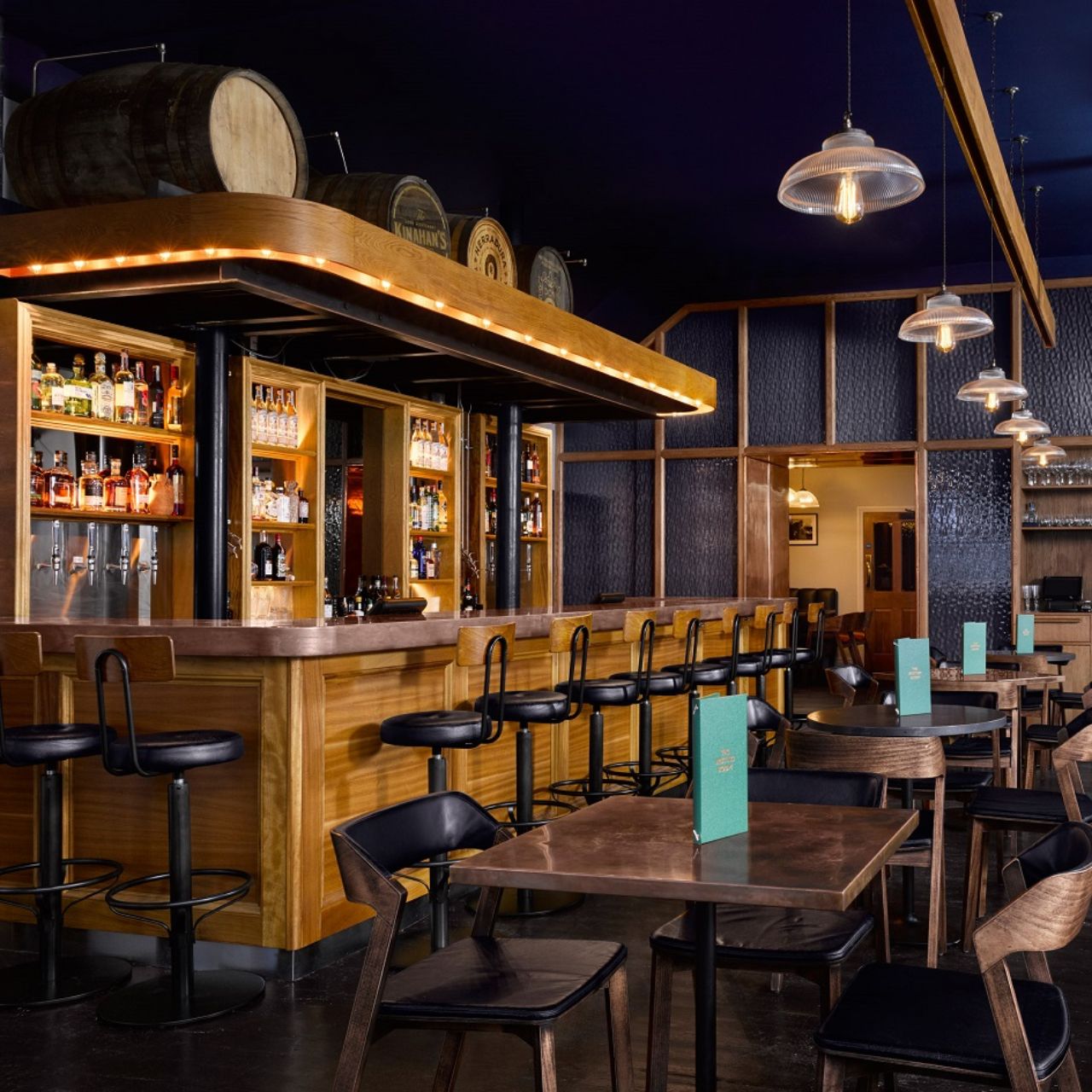 Stylish private bar room in The Distillery London for networking events and meetings.