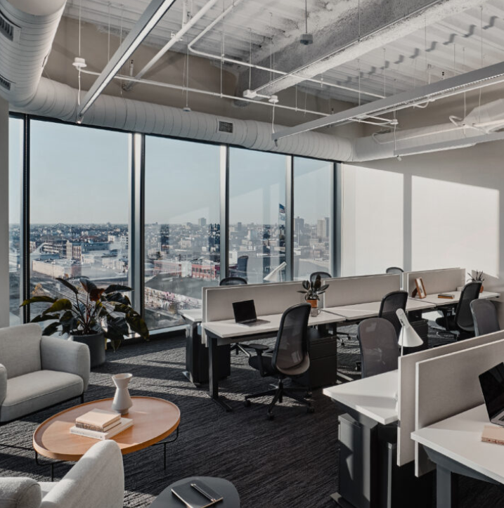 Modern office space at The Forum, Convene Philadelphia, ideal for meetings and workshops.