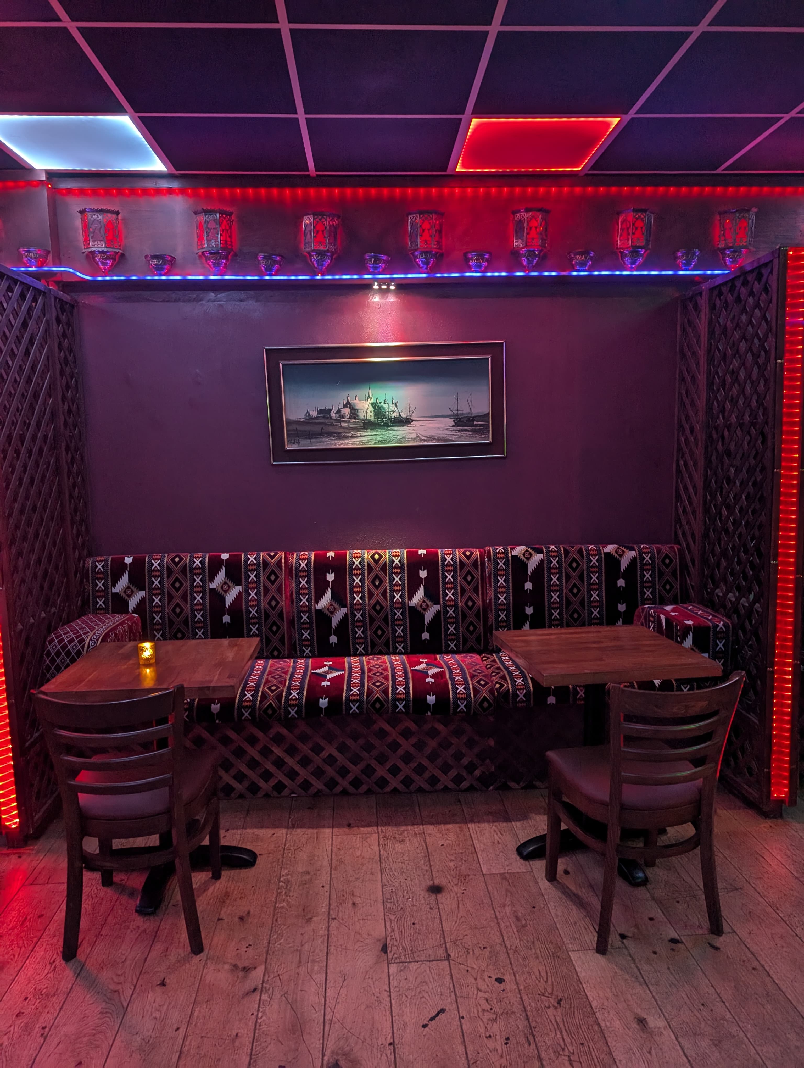 Cozy private section in Dream Lounge, perfect for meetings and gatherings.