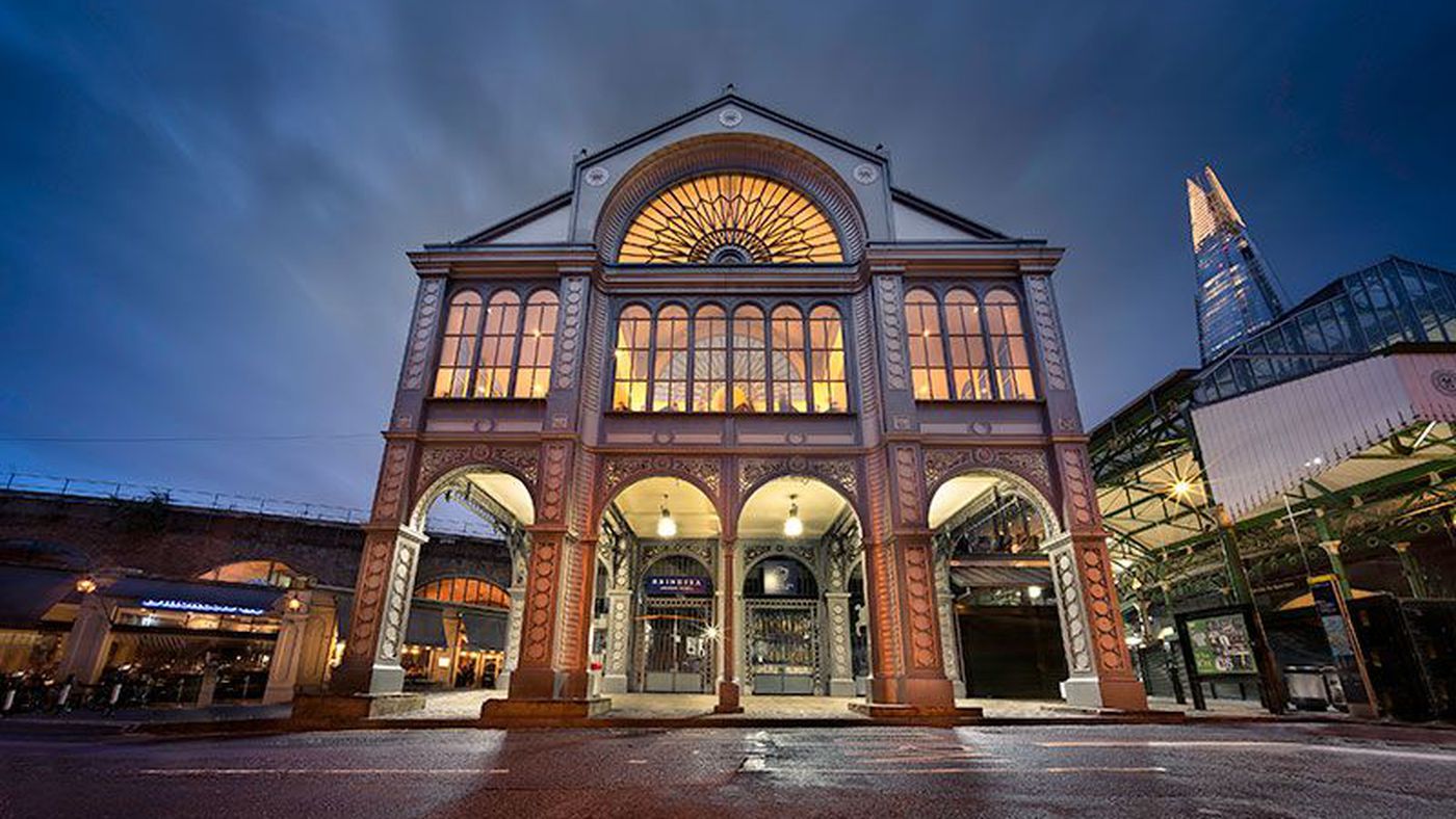 Floral Hall at Roast Restaurant, featuring large windows, ideal for events and gatherings.