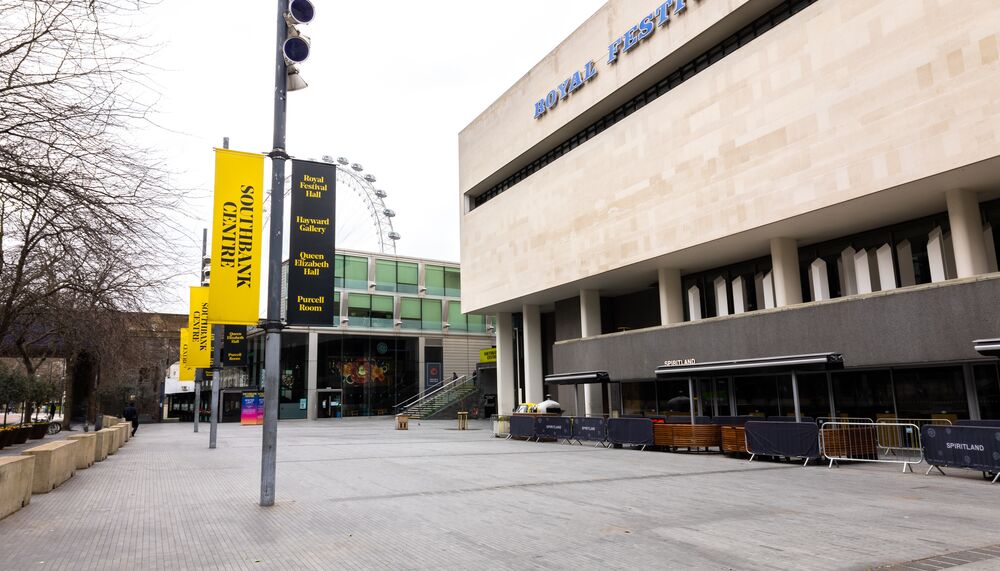 Southbank Centre Square venue exterior, spacious for large events and vibrant atmosphere.