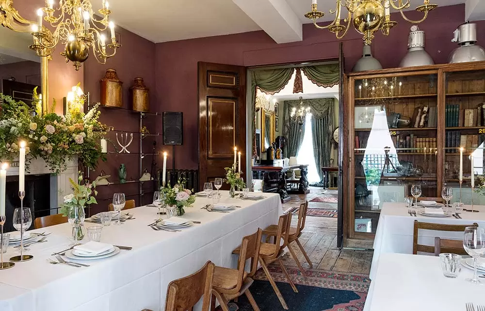 Elegant dining room in Brunswick House, perfect for intimate gatherings and corporate dinners.