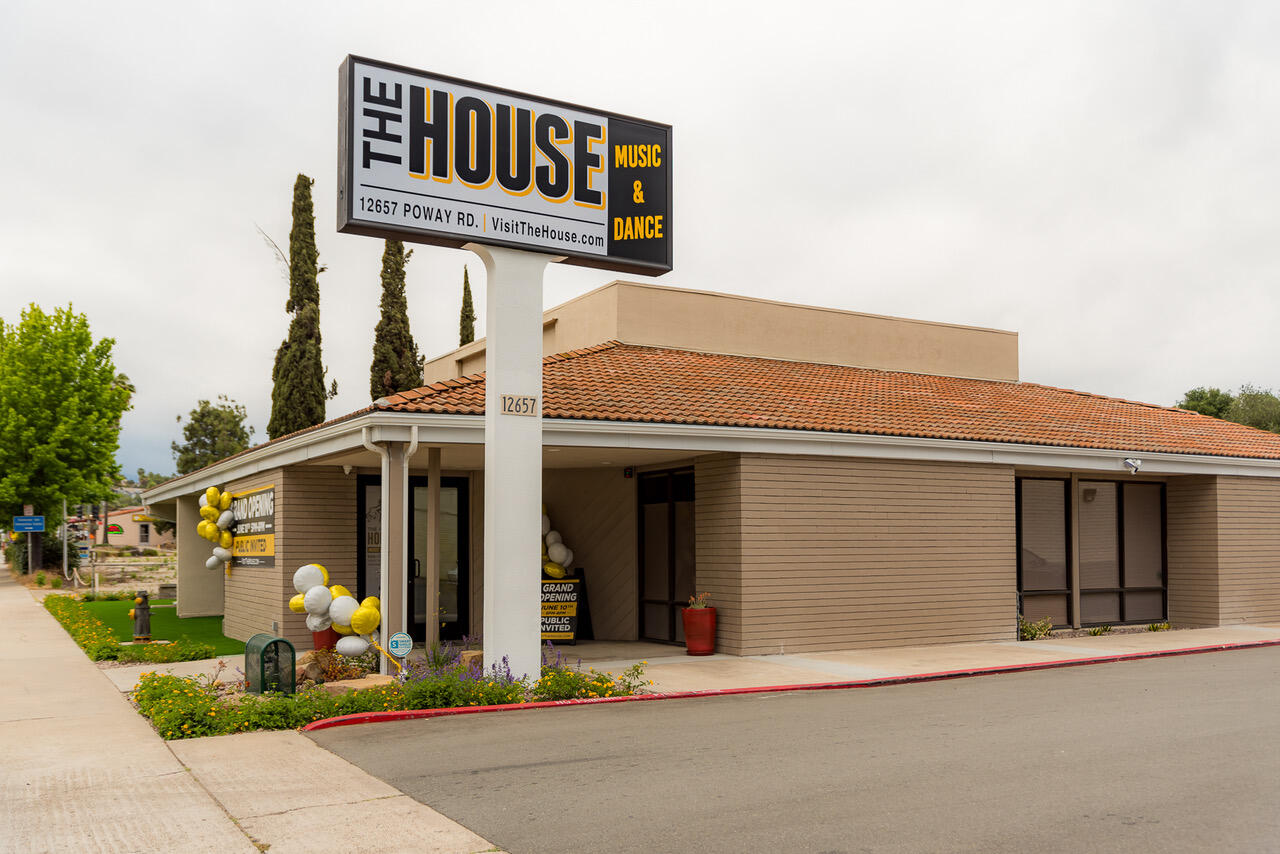 Dance hall at The House, spacious venue for music and dance events, ideal for workshops.