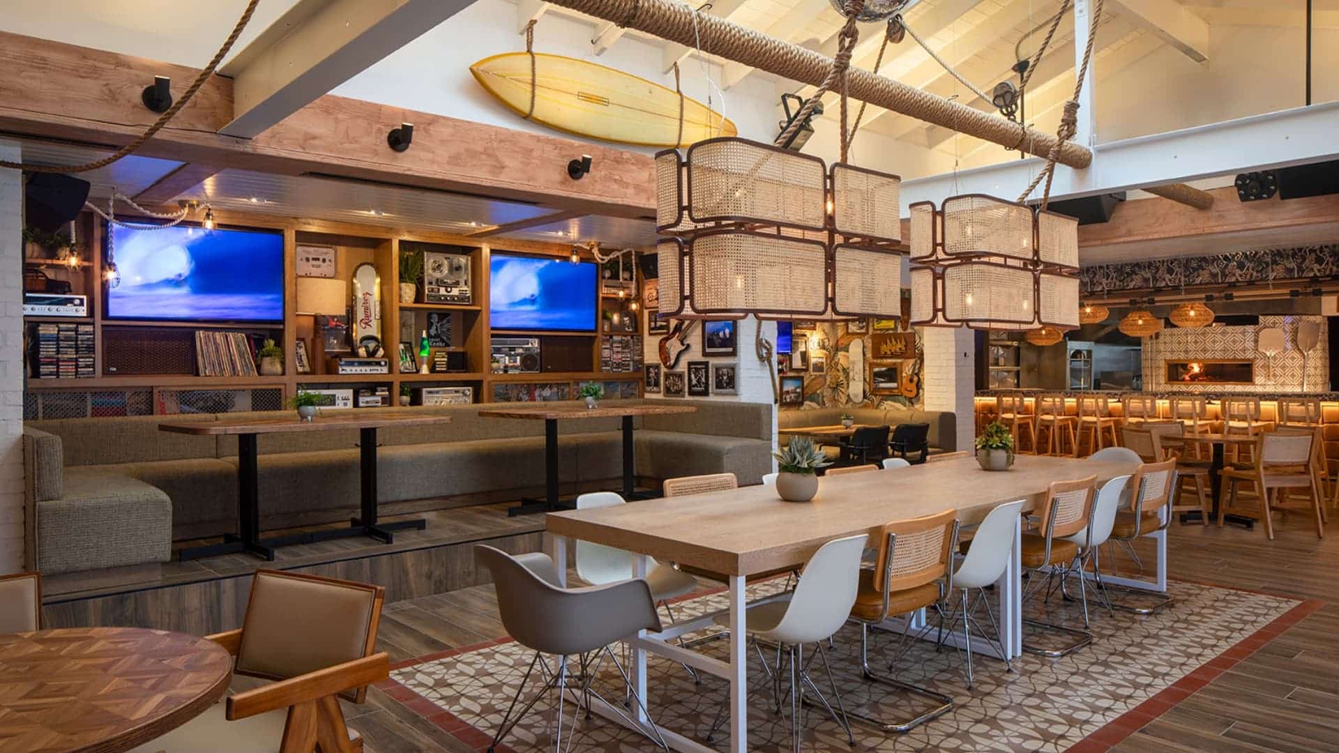 Hideaway Terrace event space with flexible seating for networking and workshops.