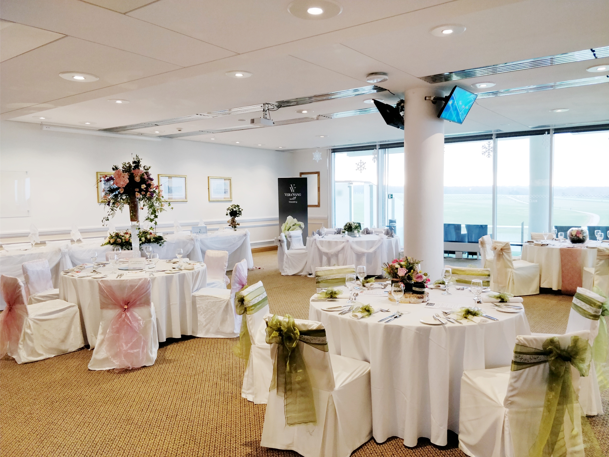Elegant event space at Epsom Downs Racecourse, ideal for weddings and gatherings.