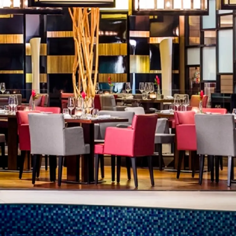 Private dining room at il Cielo with elegant tables, ideal for corporate events and gatherings.
