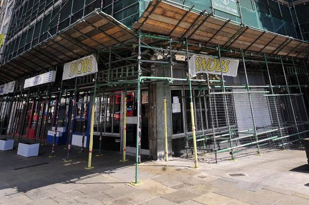 Ground Floor of Snobs Nightclub under renovation with scaffolding, event venue challenges.