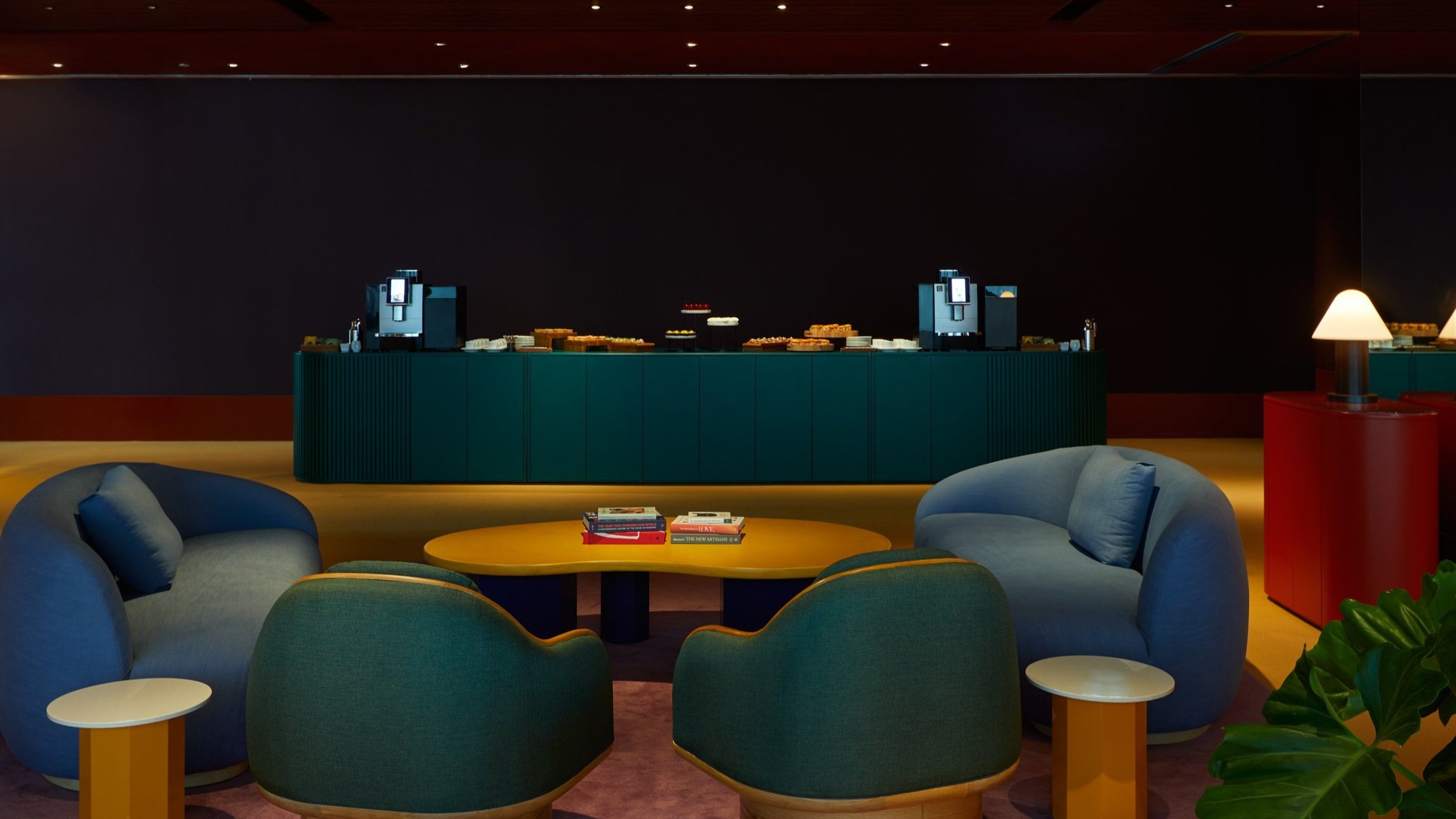 Modern lounge area in The Standard for informal meetings and networking events.