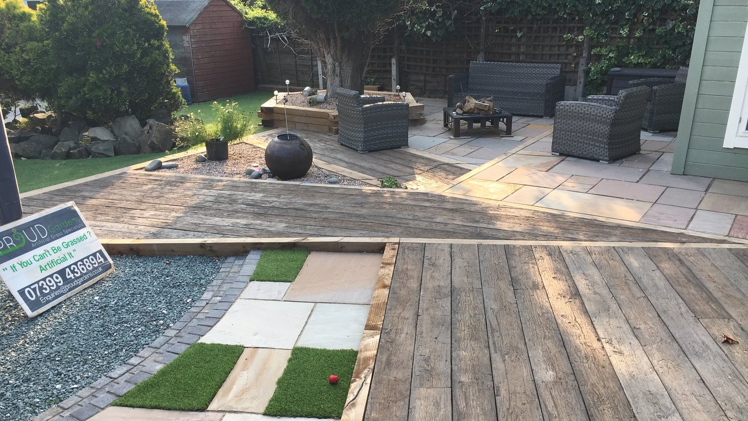 Outdoor decked area at The High Field, perfect for casual gatherings and networking events.