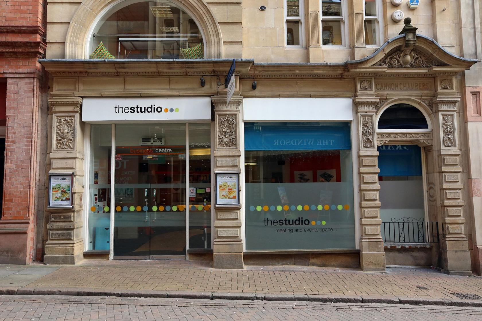 Modern Roof Garden venue in Birmingham with large glass windows for events and workshops.