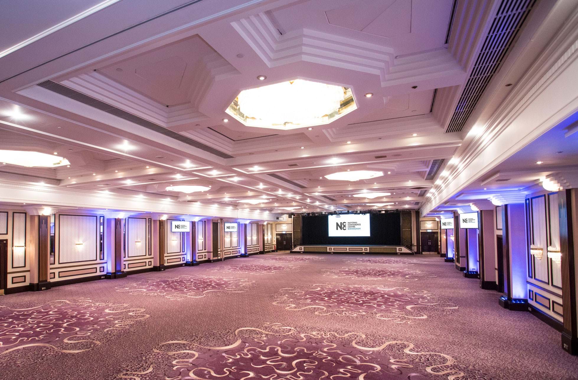 Spacious Trafalgar venue with modern decor for conferences and corporate events.