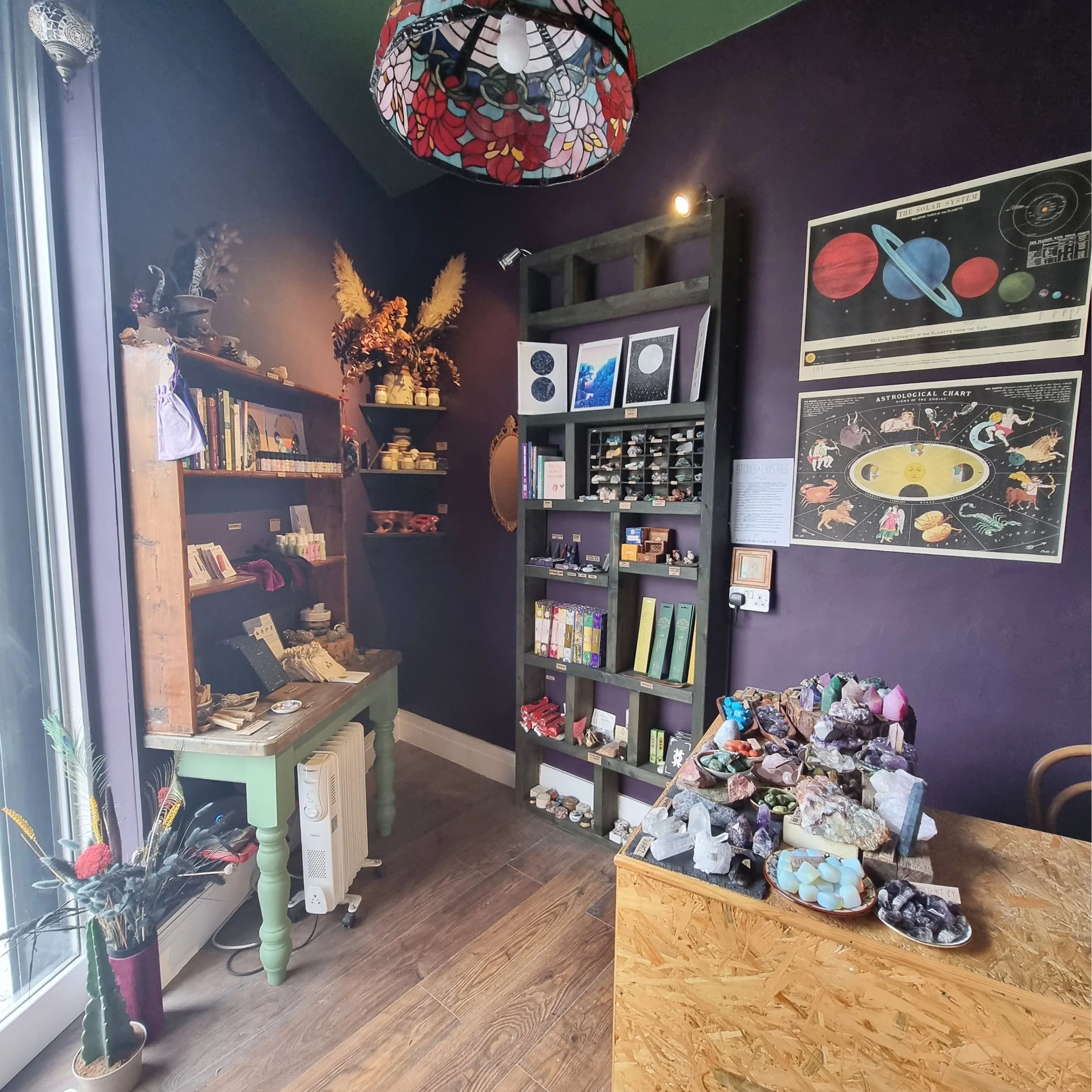 Cozy retail space in The Twelfth House for workshops and intimate gatherings.