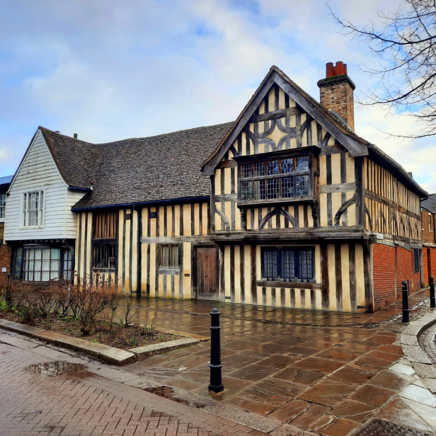 Historic timber-framed store in The Twelfth House, ideal for unique events and gatherings.