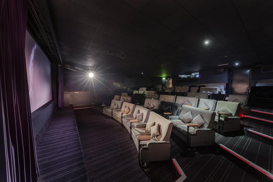 Luxurious private cinema in Karma Sanctum Soho, ideal for corporate events and screenings.