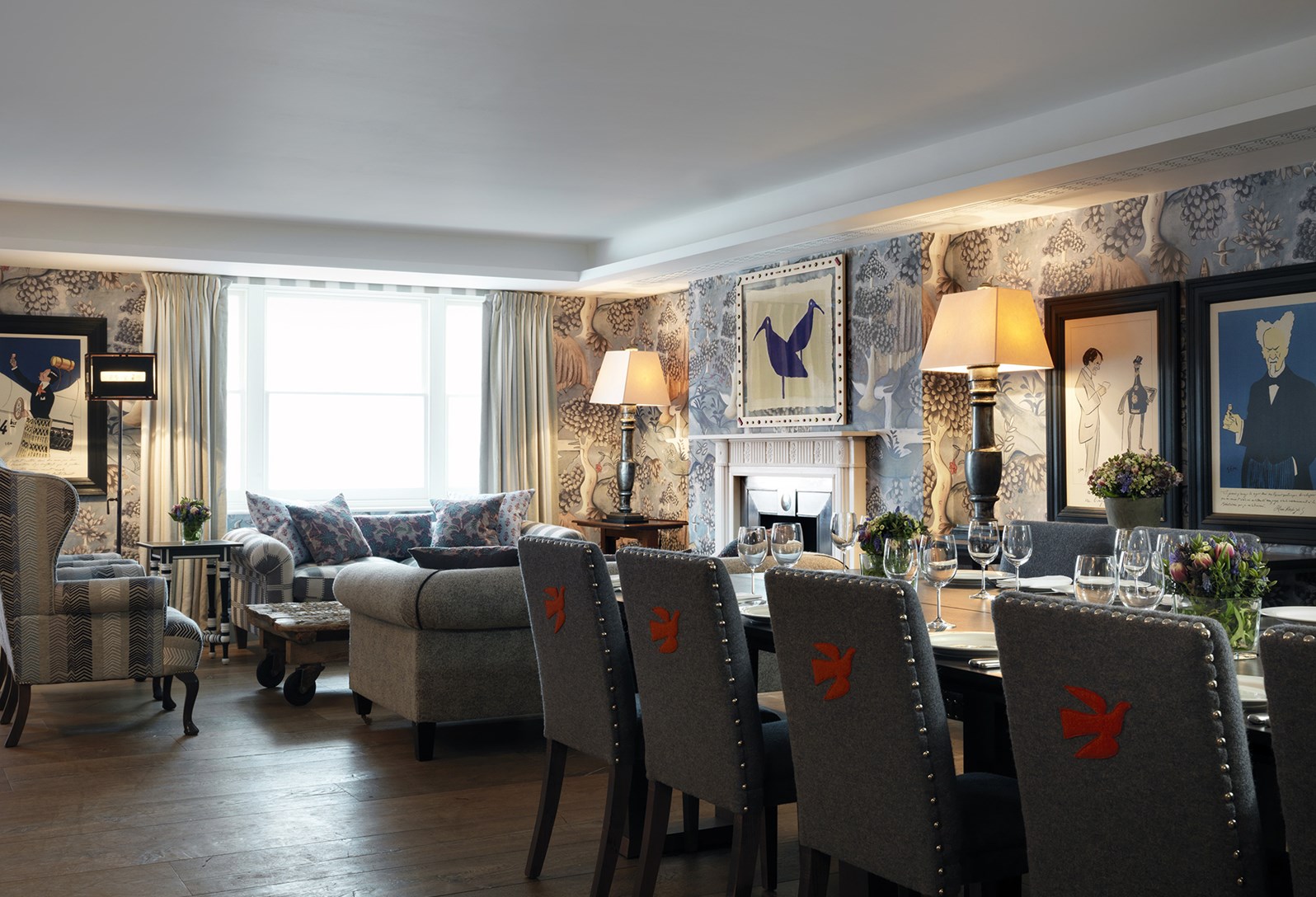 Nash Room at Haymarket Hotel: elegant meeting space for intimate gatherings and events.