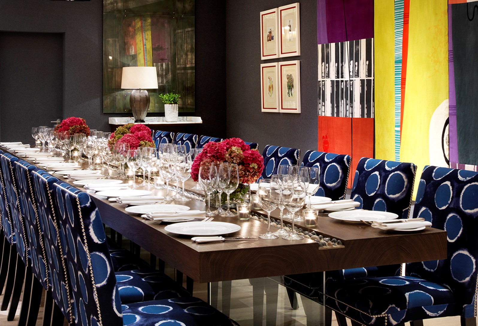 Sherwood Private Room at Ham Yard Hotel, elegant dining for corporate events.