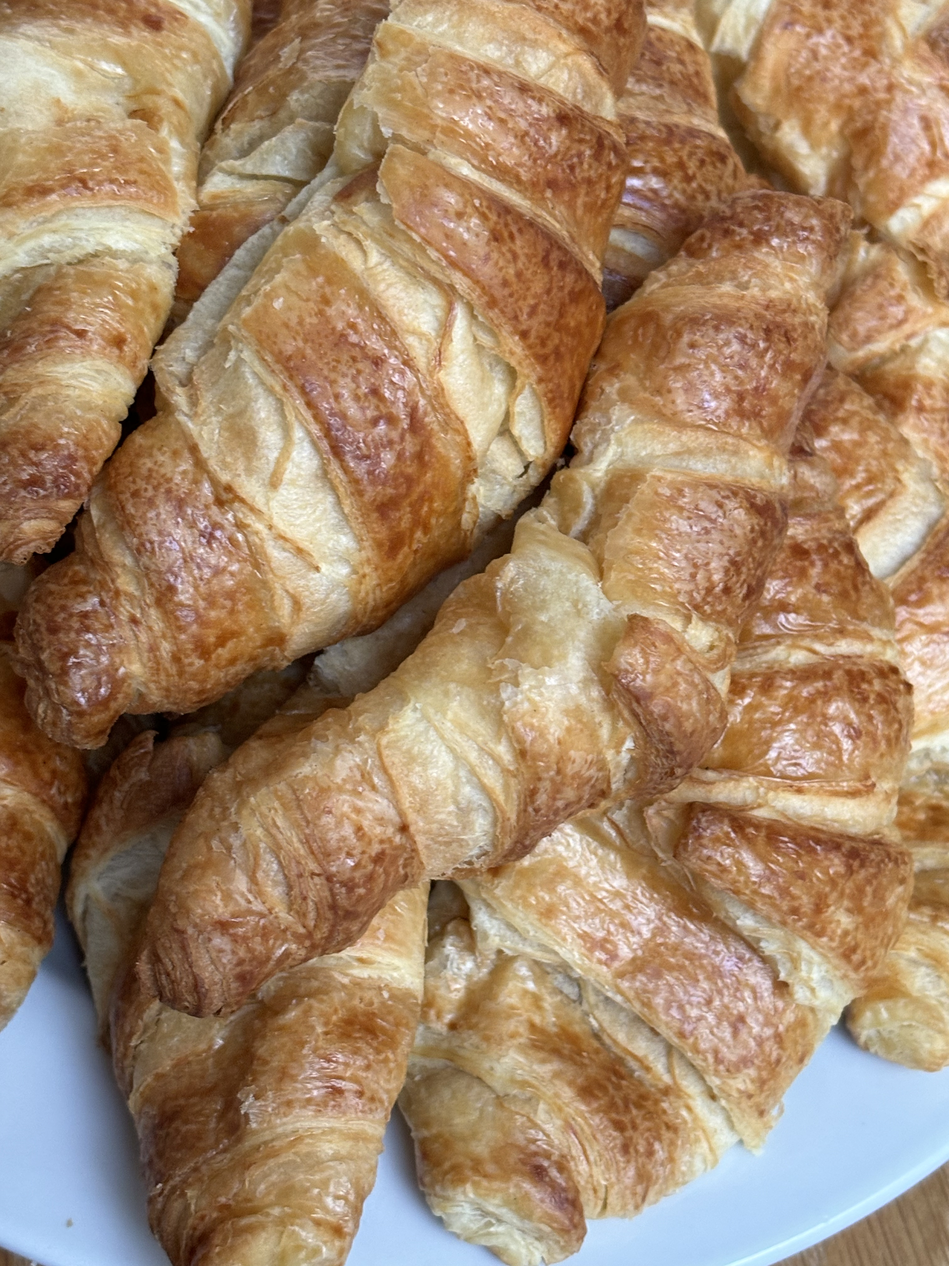 Freshly baked croissants in Plaza Meeting Room 1, ideal for breakfast networking events.