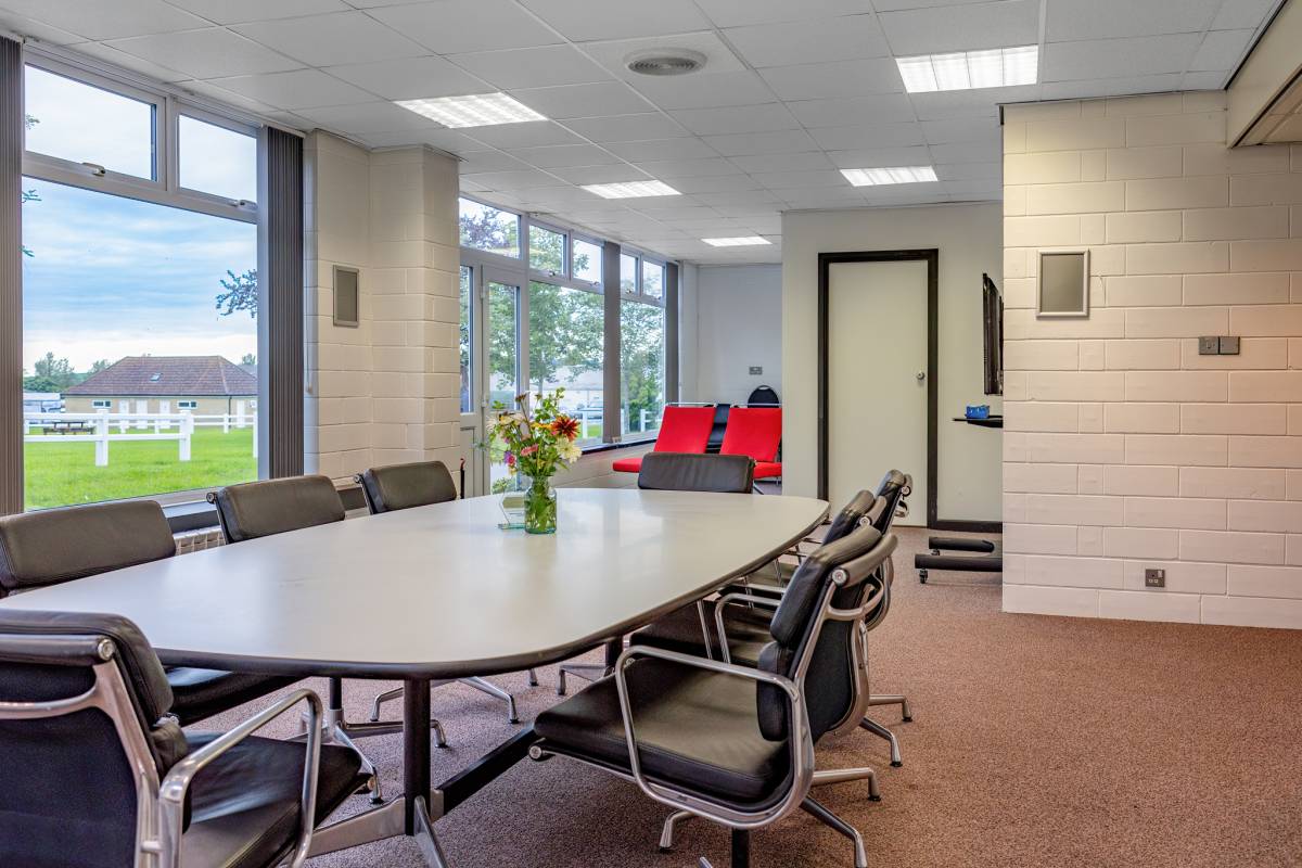 Conference Suite at Bath & West Showground, large table, ideal for meetings and events.
