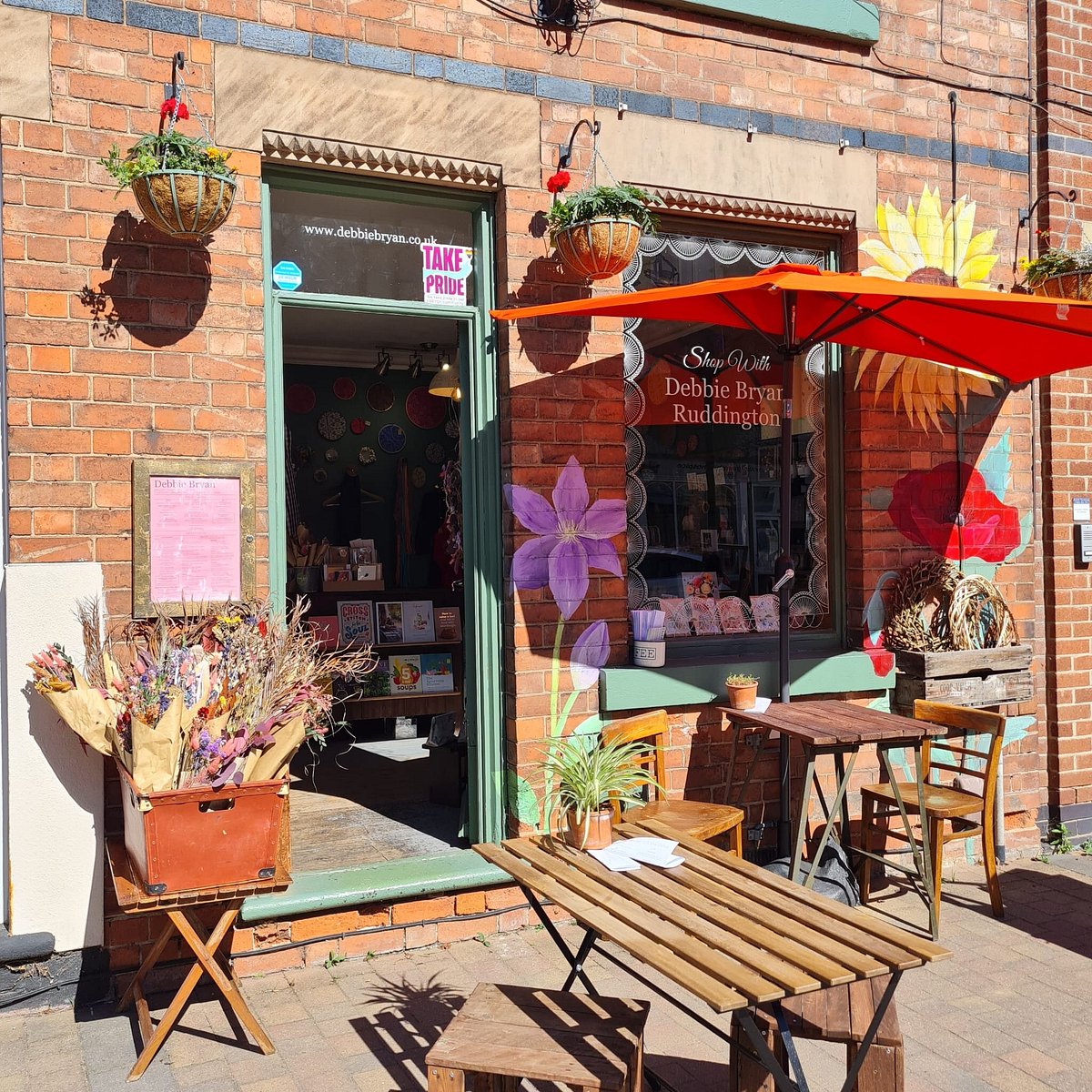 Charming Tea Rooms at Debbie Bryan, vibrant decor for workshops and gatherings.