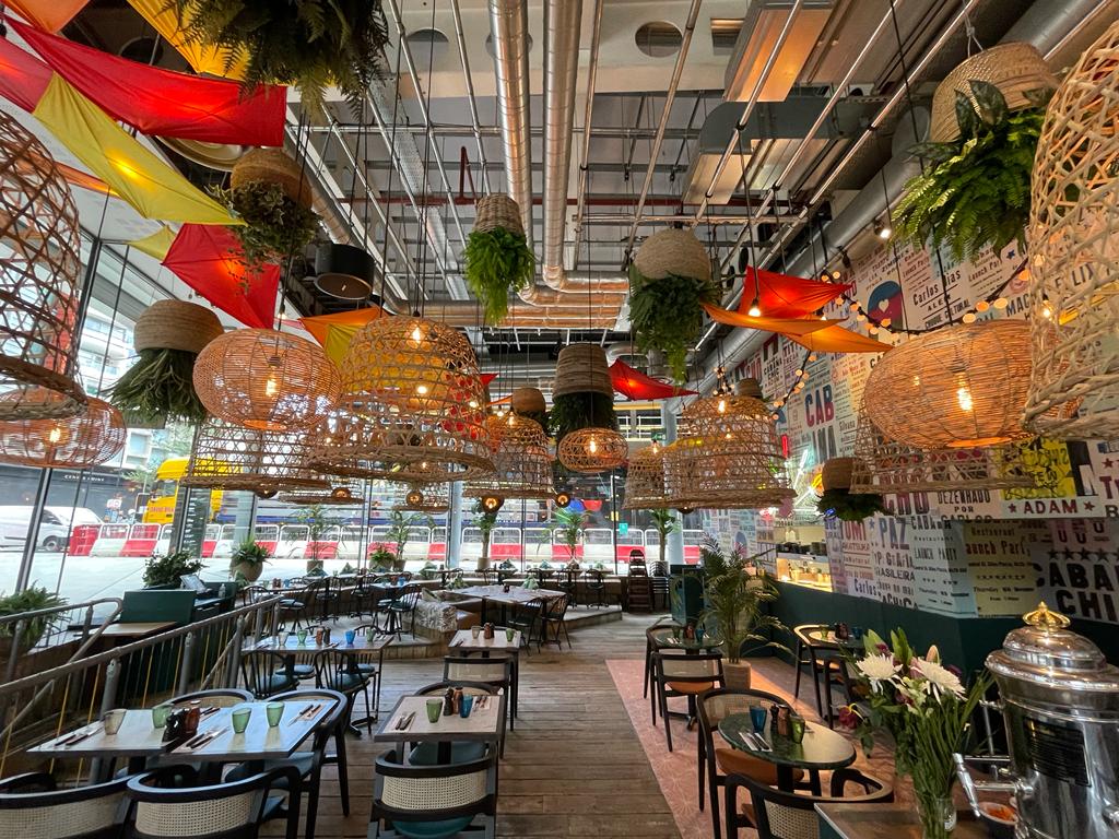 Vibrant Cabana St Giles venue with unique decor for creative events and gatherings.