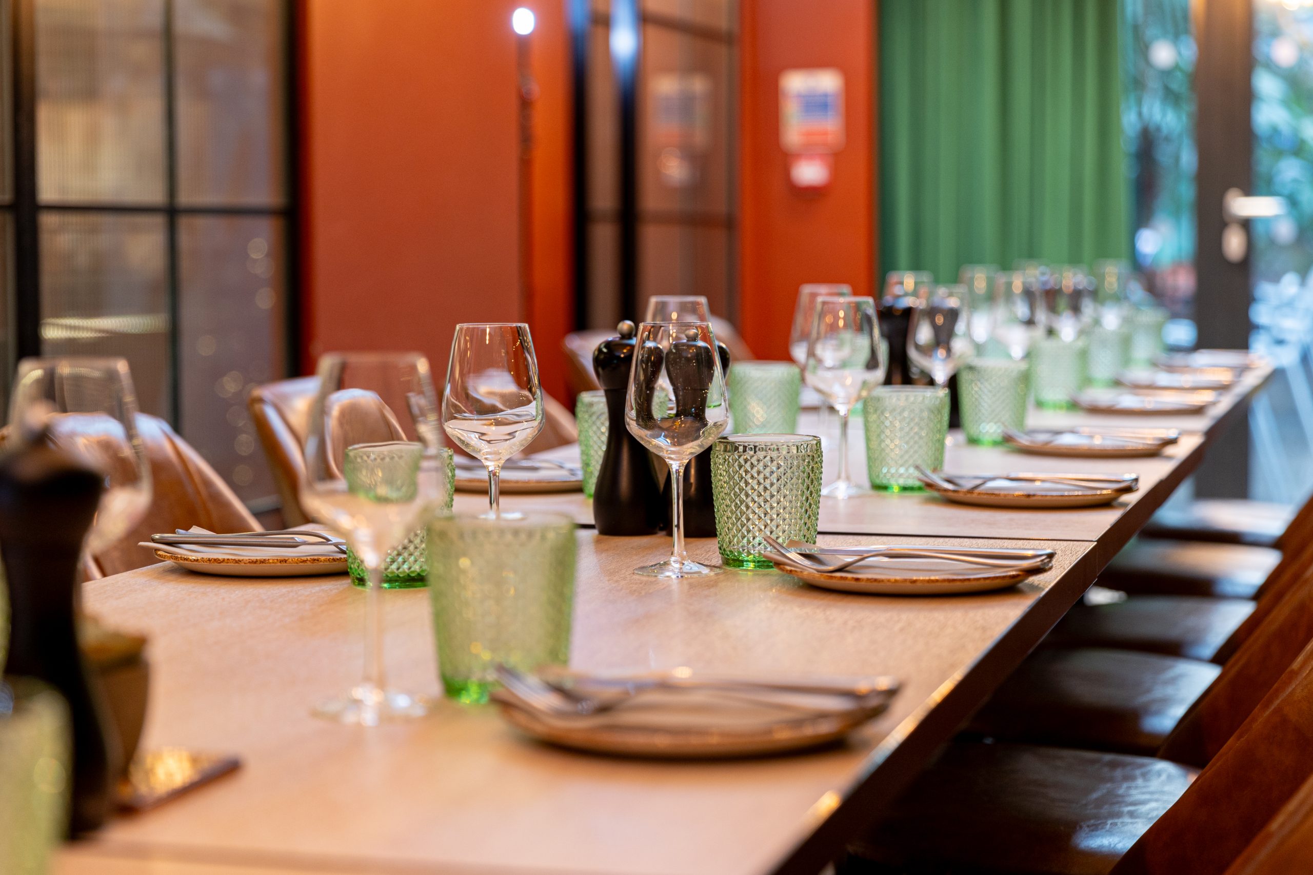 Elegant private dining room at Zoya Grill, ideal for corporate dinners and networking events.