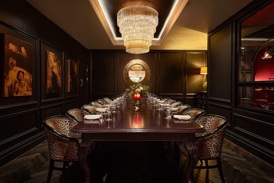 Elegant private dining room at Zoya Grill, ideal for corporate meetings and exclusive events.