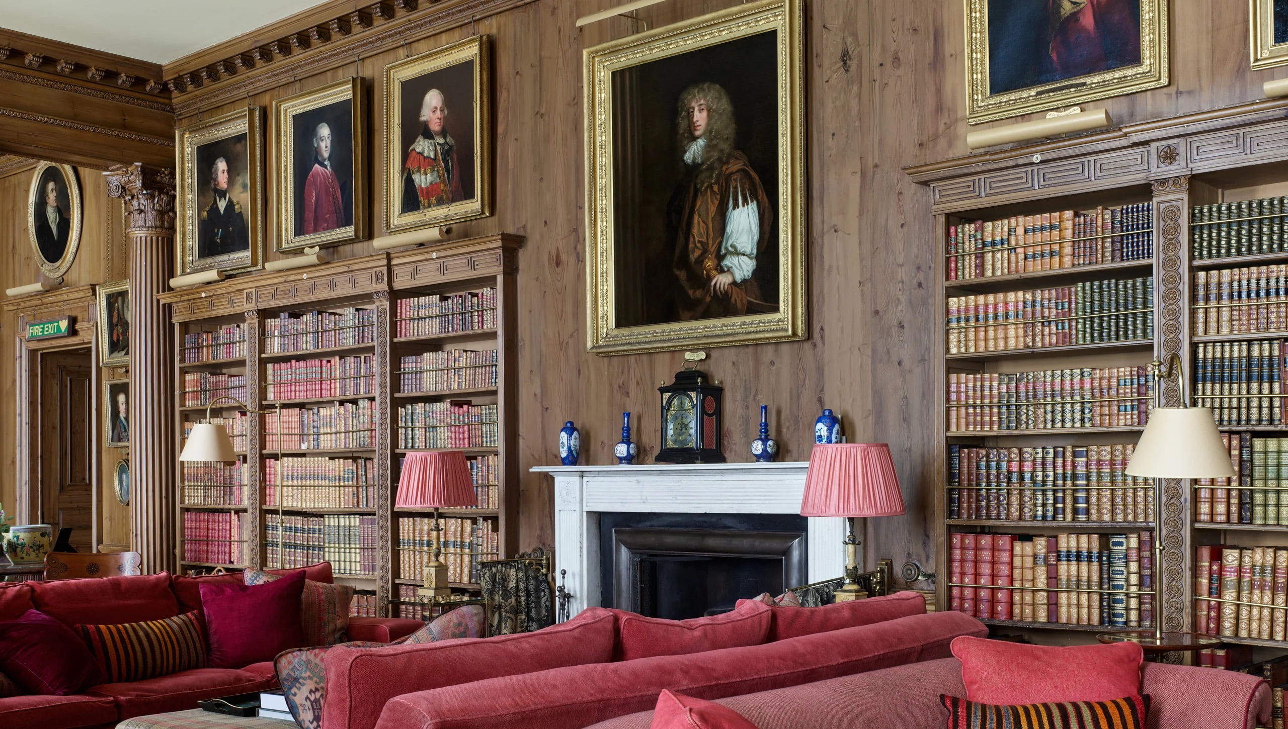 Elegant library in The House, Weston Park, ideal for intimate meetings and exclusive events.