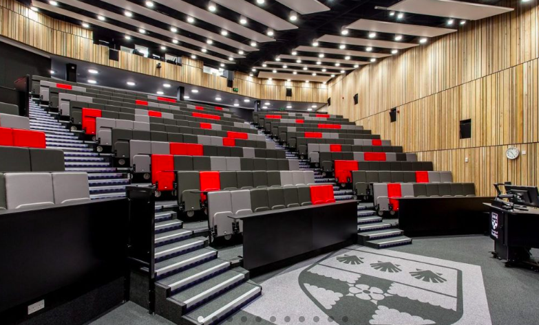 Palmer G.10 Lecture Theatre, modern auditorium with tiered seating for events and workshops.