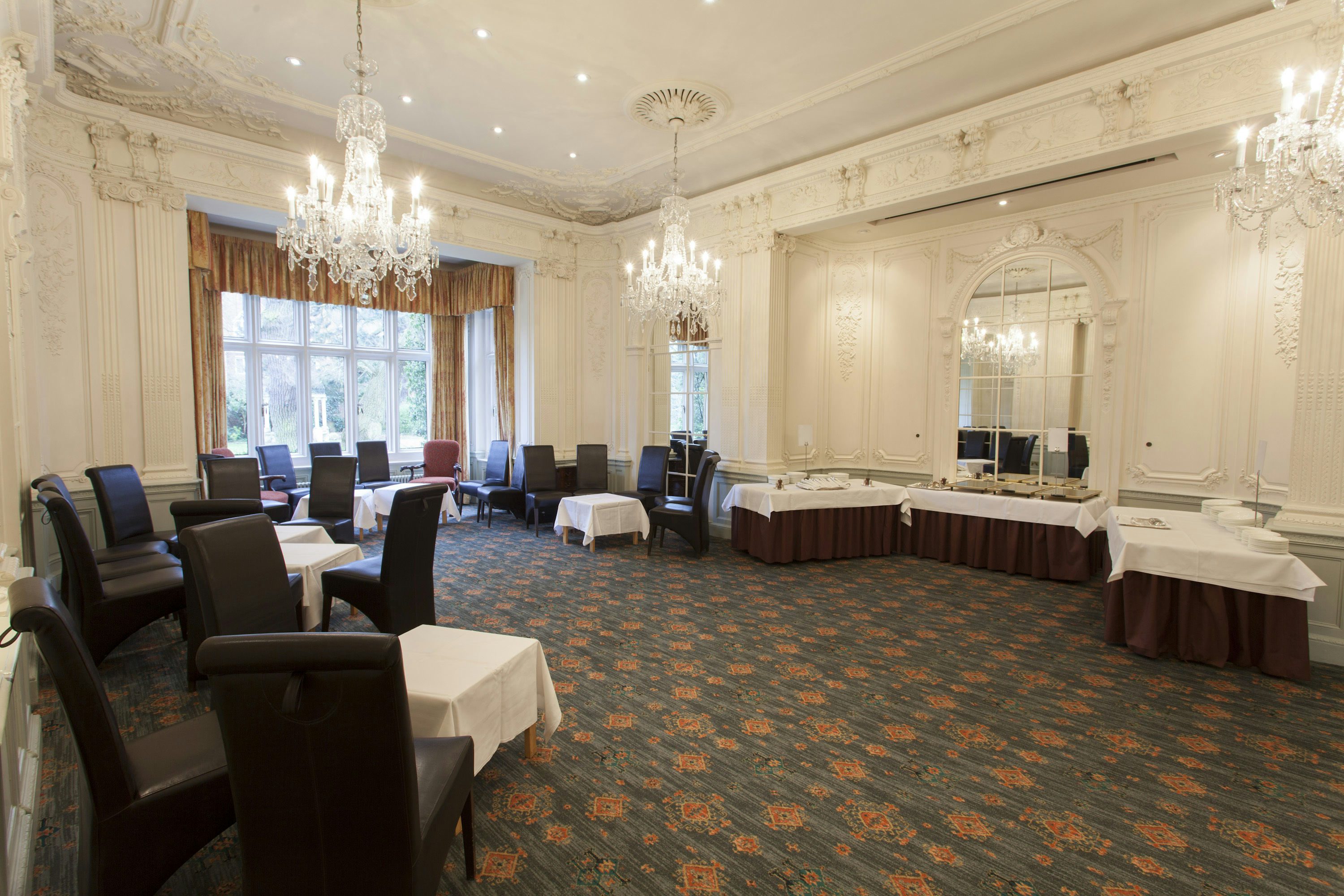 Elegant Banqueting Rooms at Warren House Hotel, perfect for events and receptions.