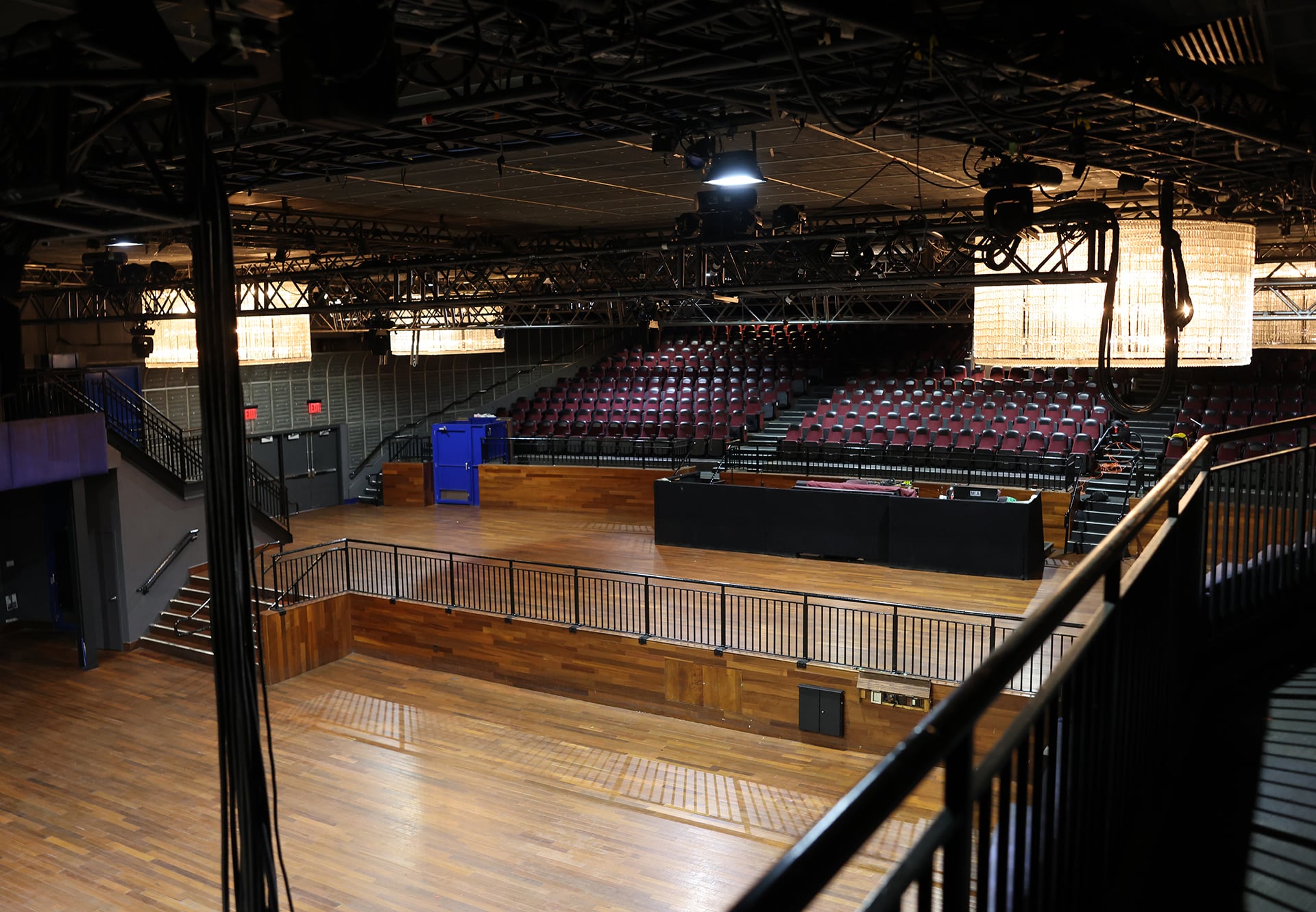 Palladium Times Square event space with tiered seating, ideal for concerts and conferences.