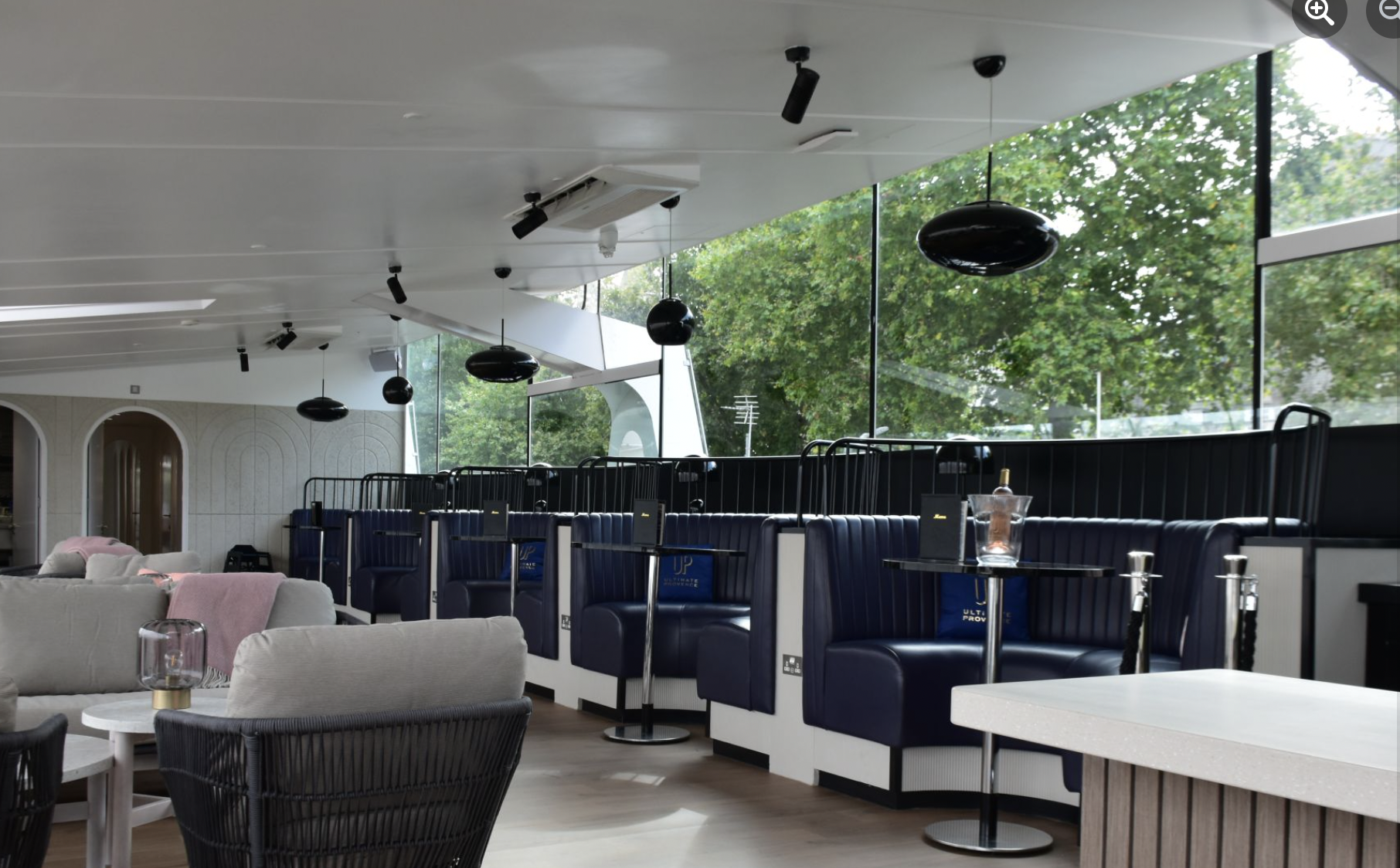 Modern Clipper Lounge EMB with sleek seating, ideal for networking events and meetings.