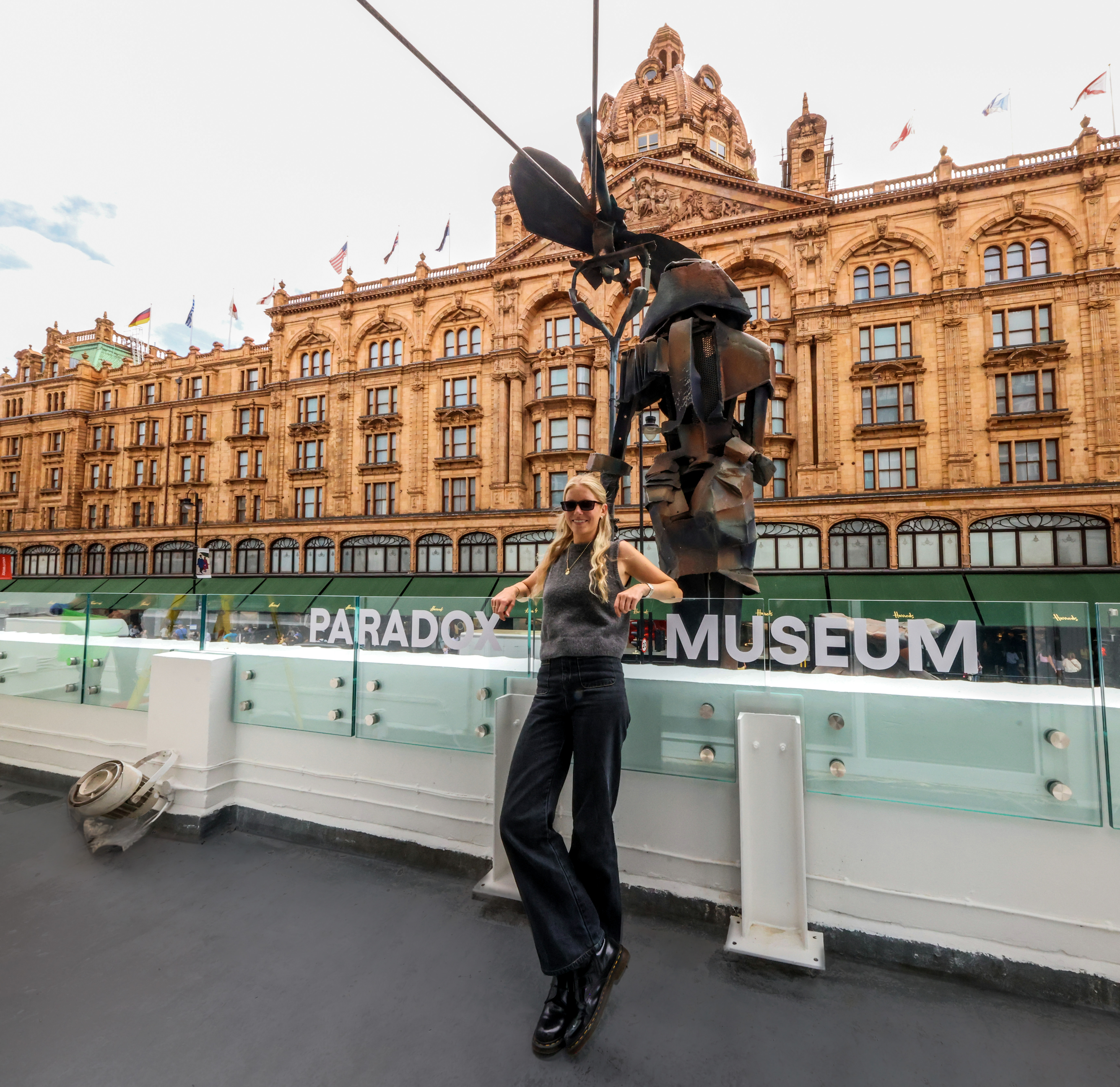 Stylish venue with striking sculpture at Paradox Museum London for unique events.