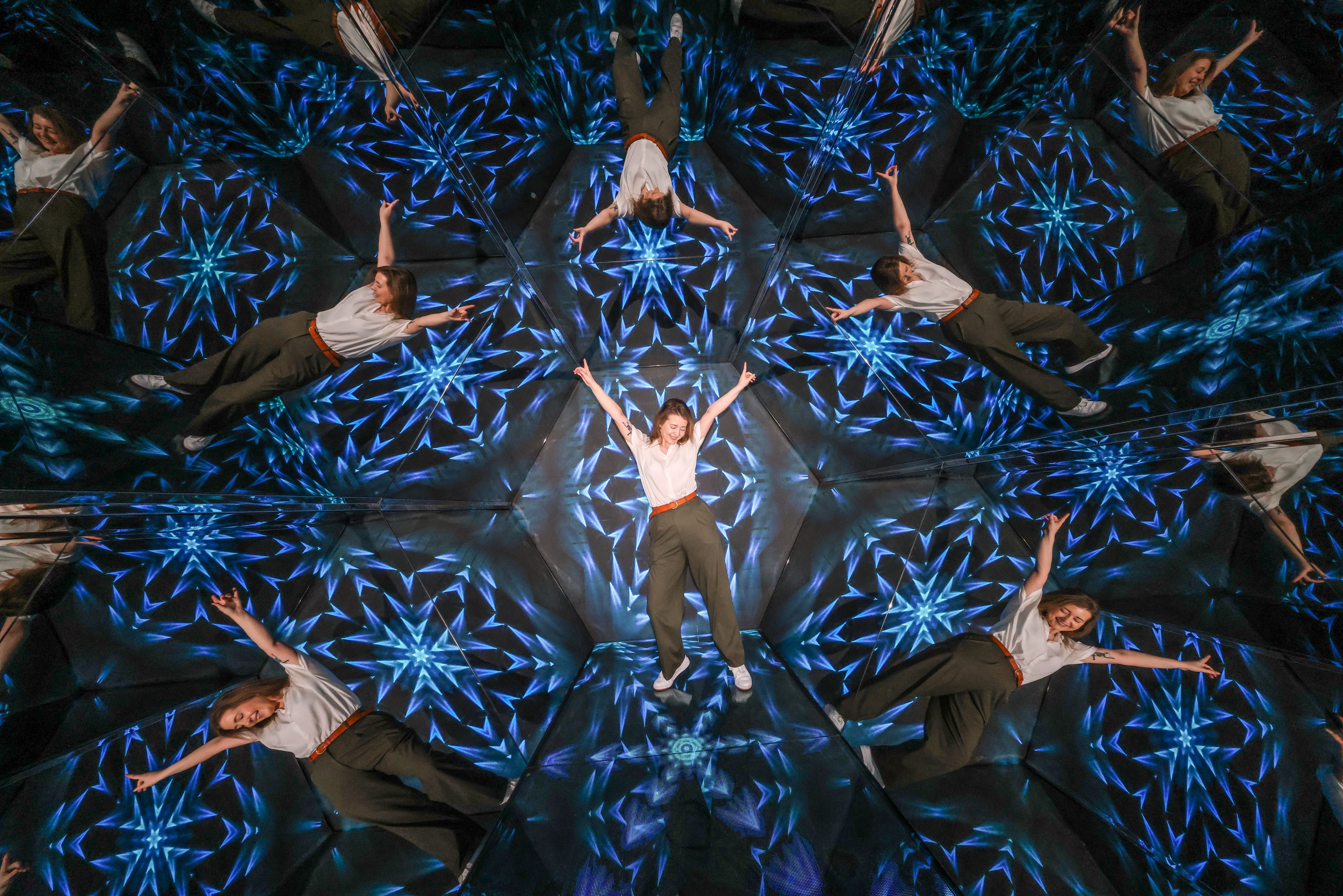 Whole Venue at Paradox Museum London with kaleidoscopic visuals for immersive events.