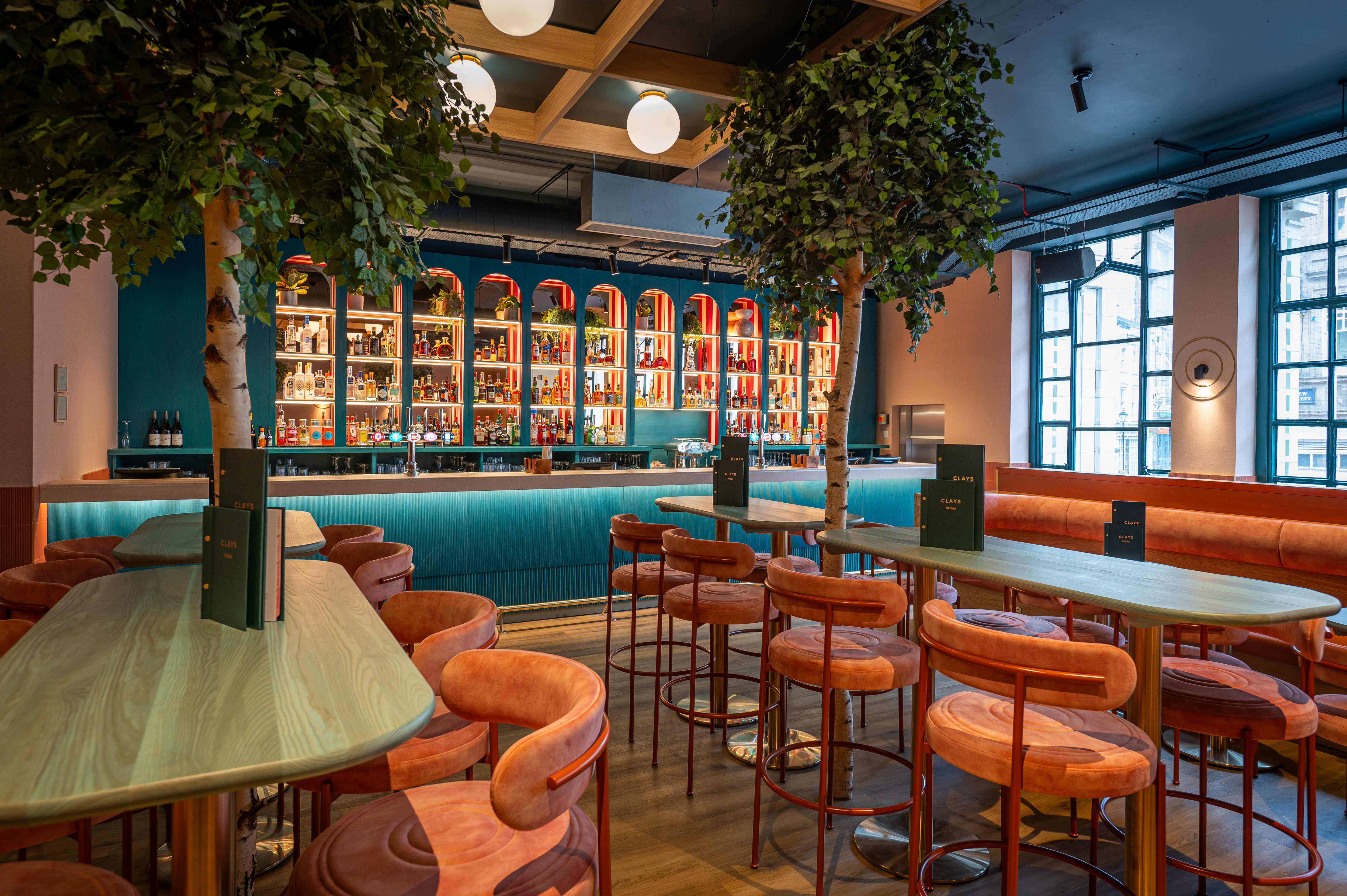 Stylish bar in Clays Birmingham, ideal for intimate gatherings and networking events.