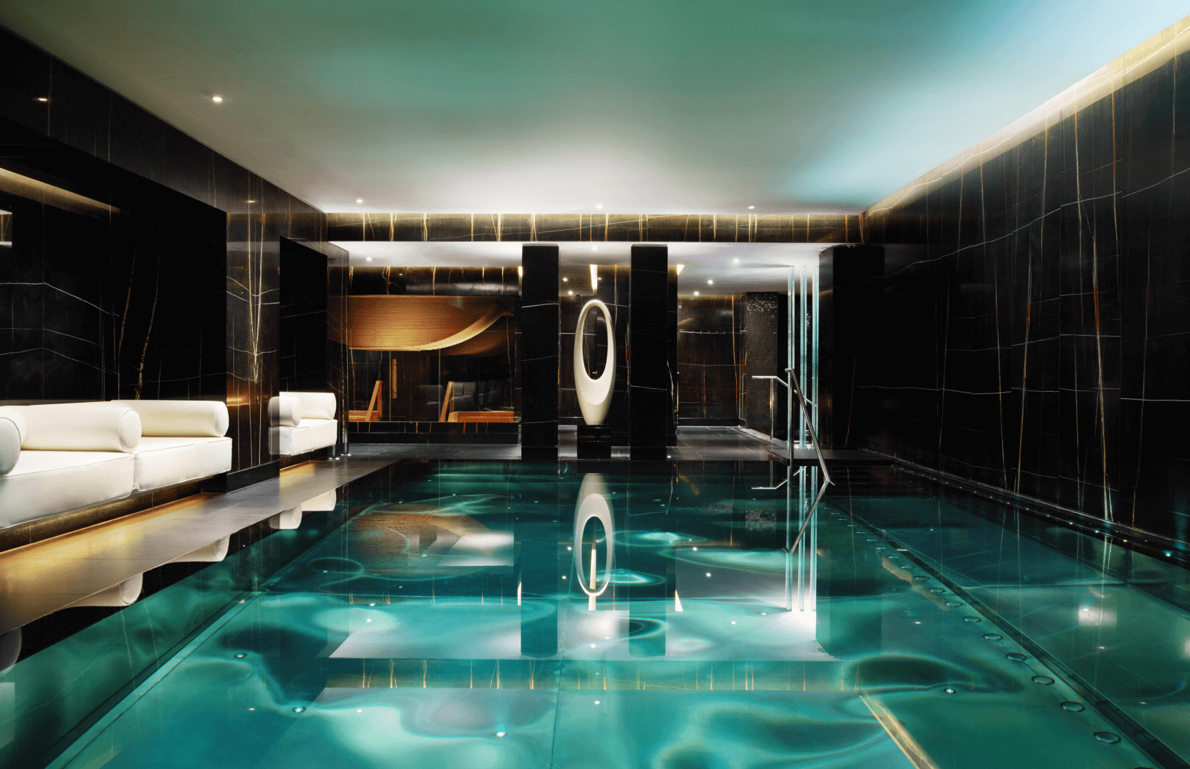 Luxurious indoor pool at Khamam Spa, perfect for exclusive events and retreats.