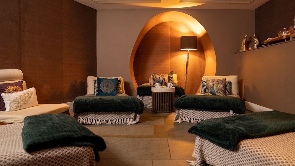 Serene Khamam Spa relaxation space for wellness retreats and mindfulness events.