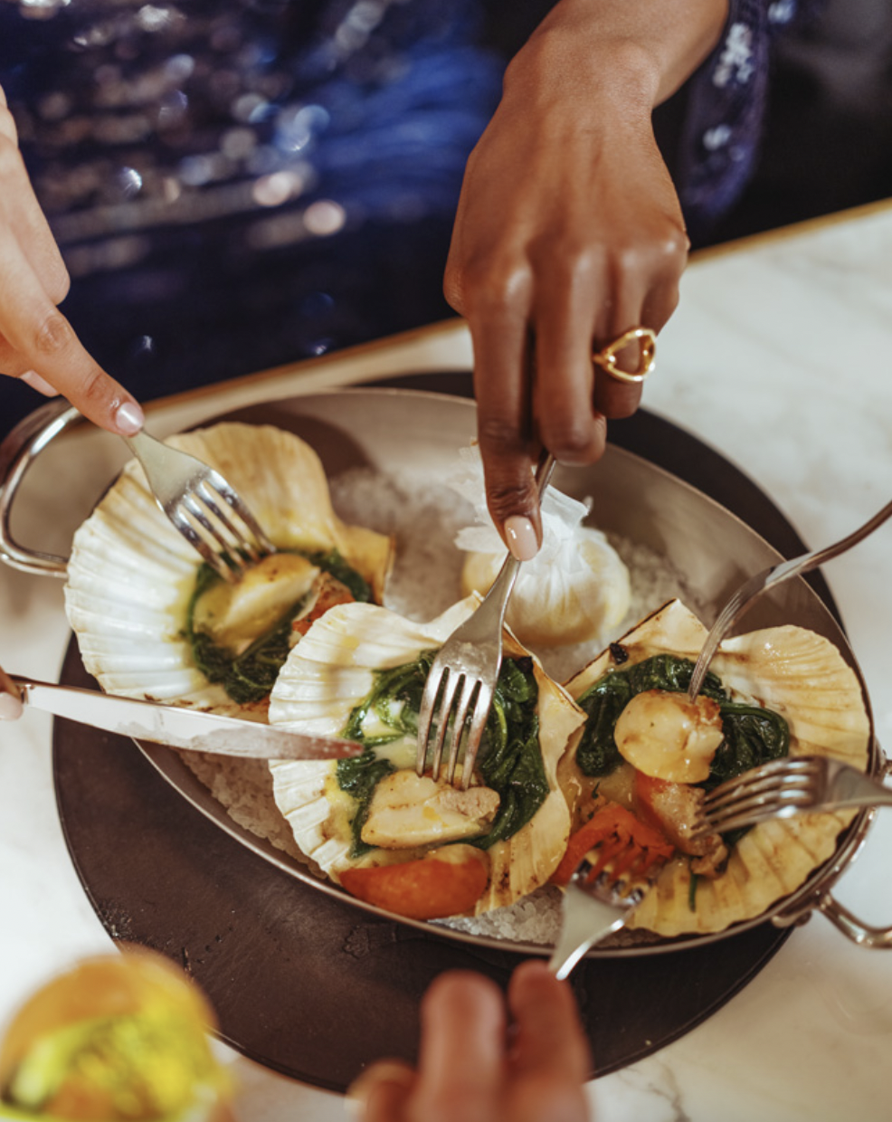 Seafood dish at Harrods Restaurants, enhancing culinary experiences for events.
