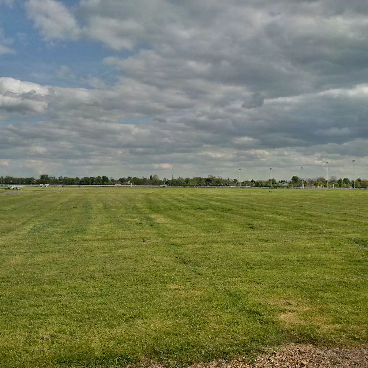 Kempton Park Racecourse grassy field, ideal for outdoor events and gatherings.