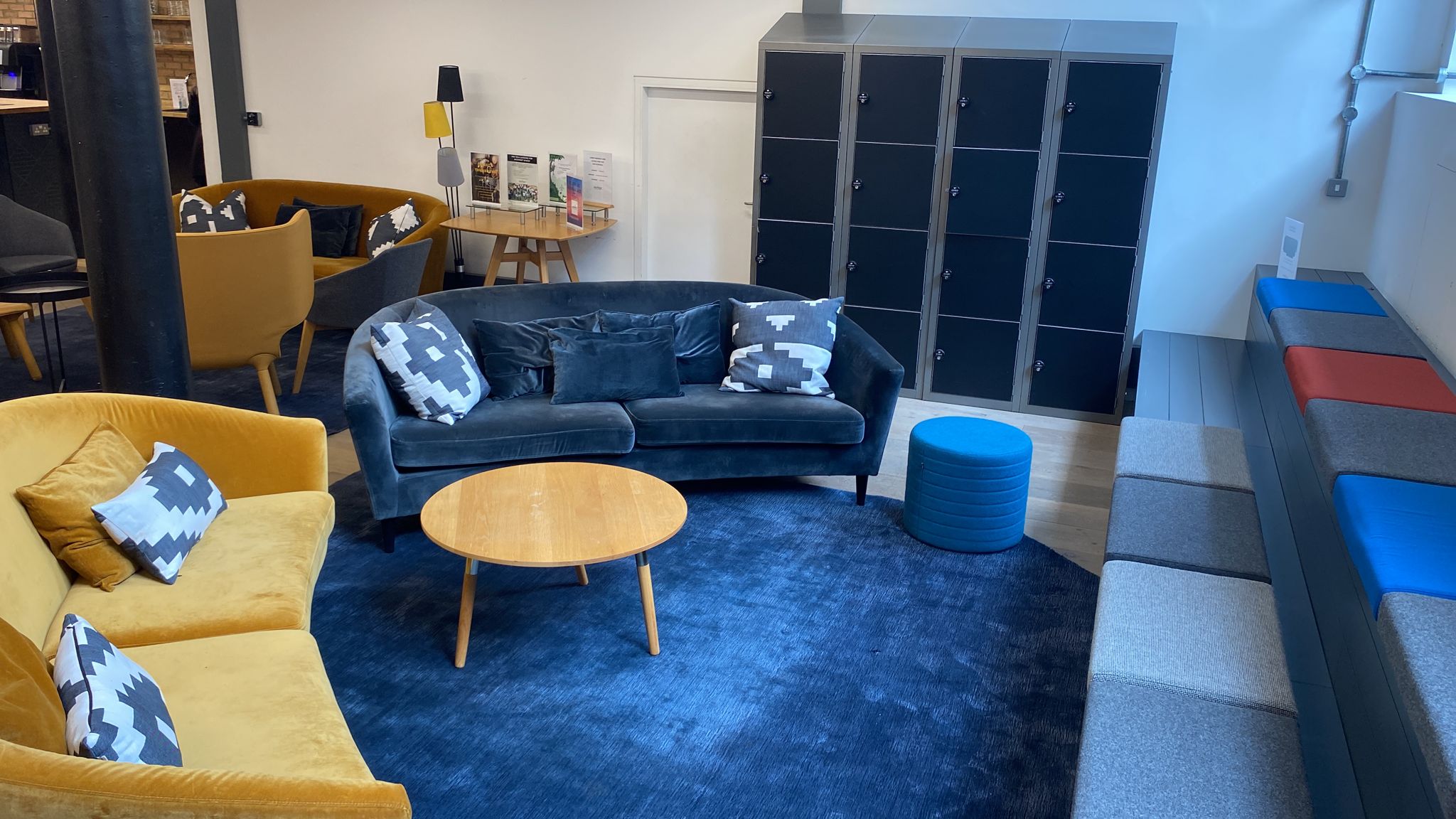 Cozy lounge at Notcutt House, perfect for networking and informal meetings.