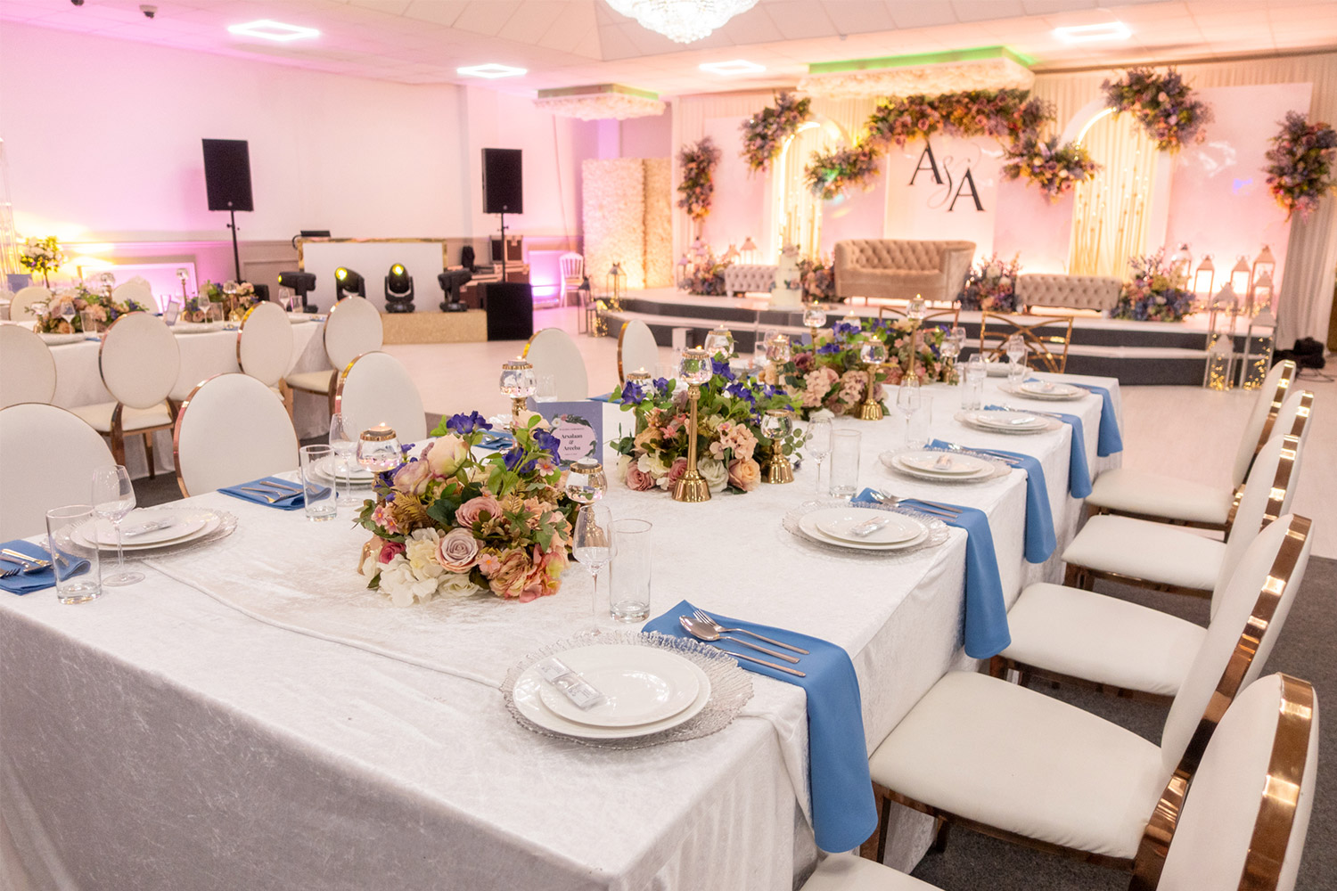 Elegant event space at Paradise Banqueting Hall, perfect for weddings and formal gatherings.
